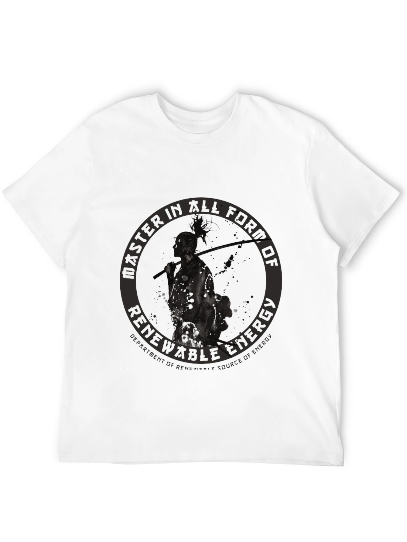Renewable Energy Graphic Print Black T-Shirt
