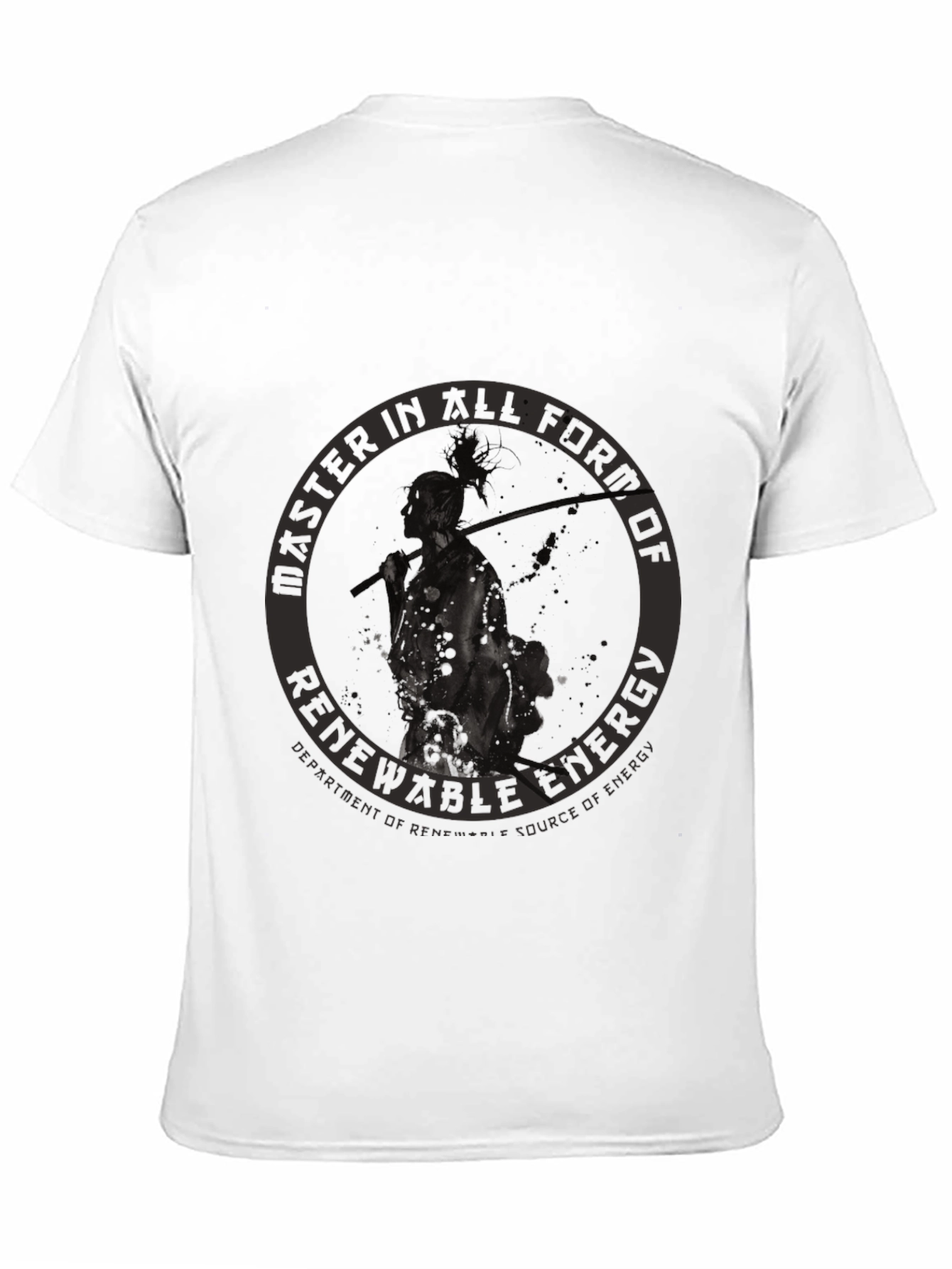 Renewable Energy Graphic Print Black T-Shirt