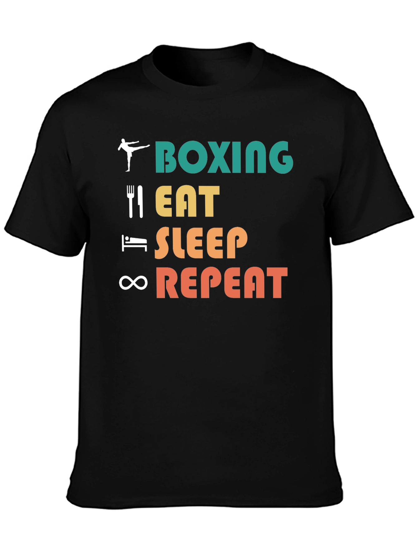 Boxing Eat Sleep Repeat Graphic Tee