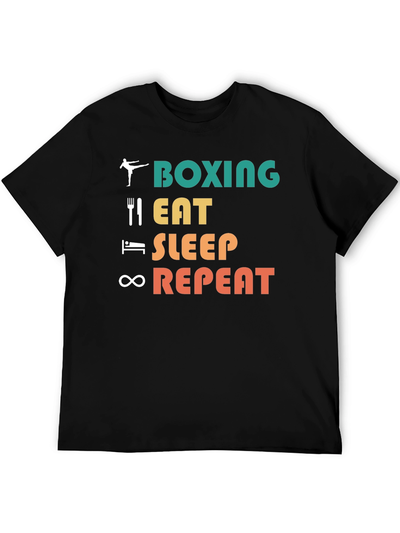 Boxing Eat Sleep Repeat Graphic Tee