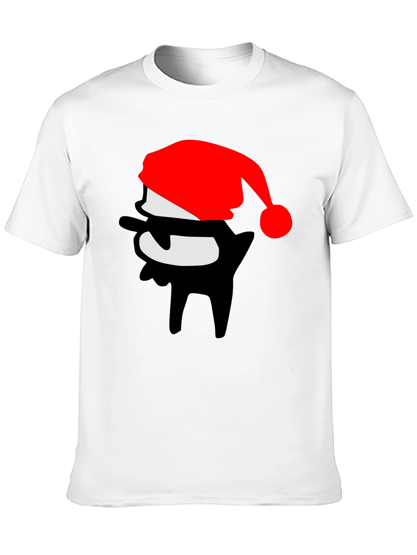 Festive Dab Santa T-Shirt - Black Crew Neck