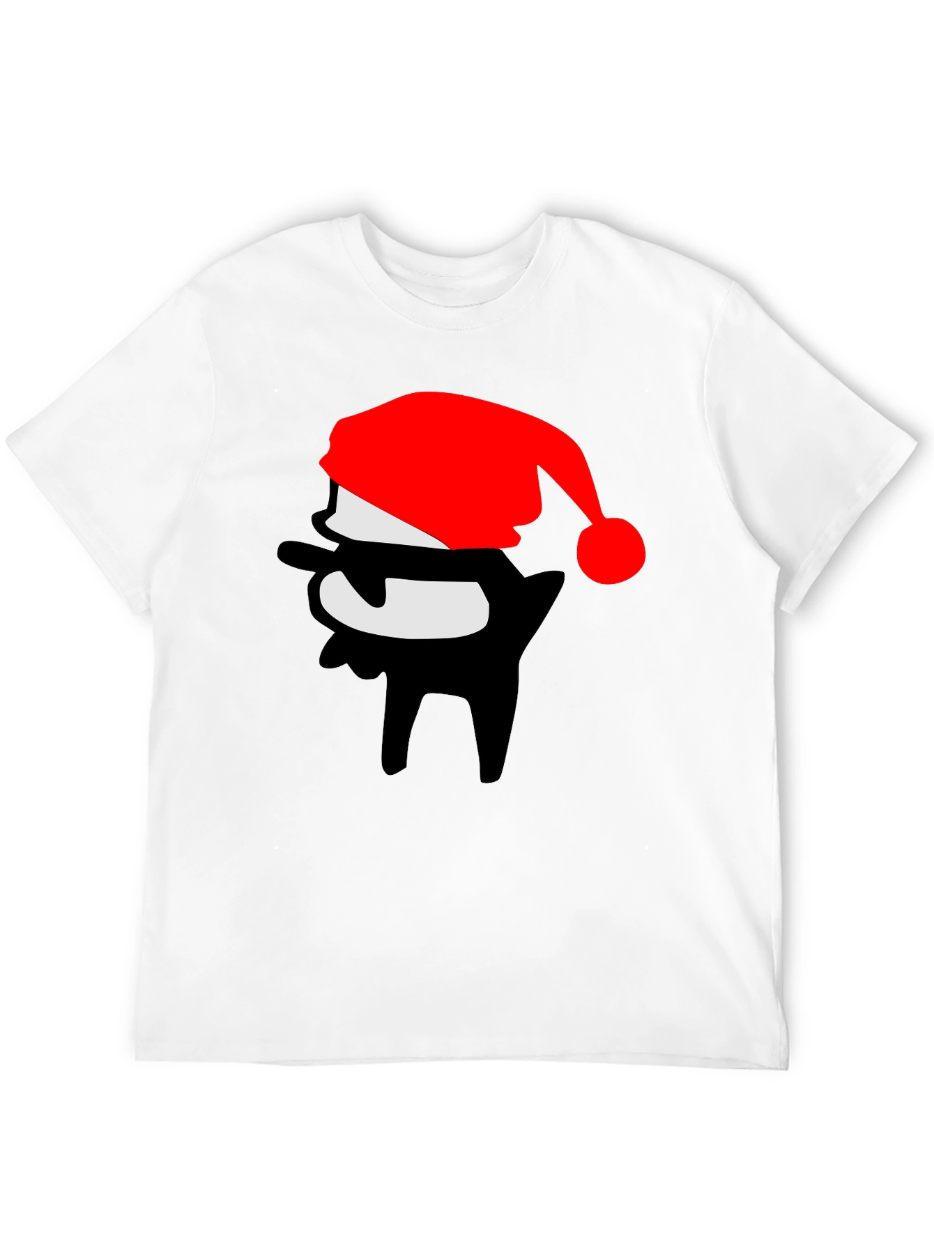 Festive Dab Santa T-Shirt - Black Crew Neck