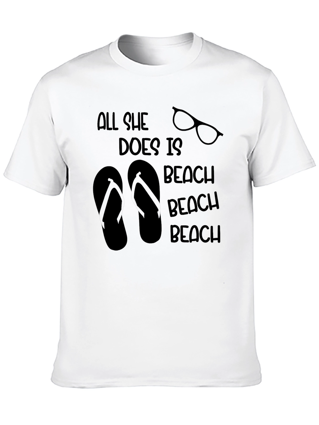 All She Does Is Beach T-Shirt