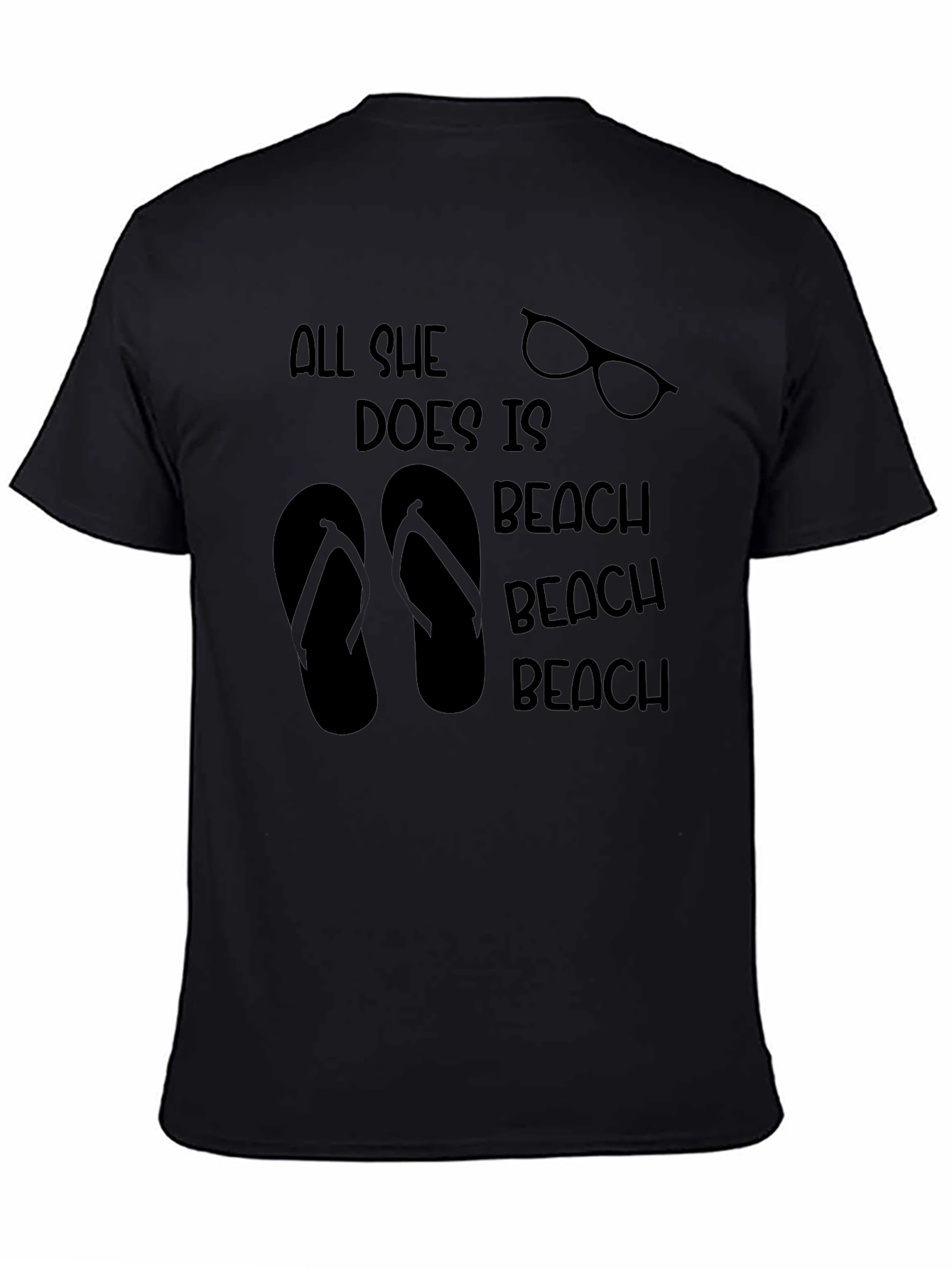All She Does Is Beach T-Shirt