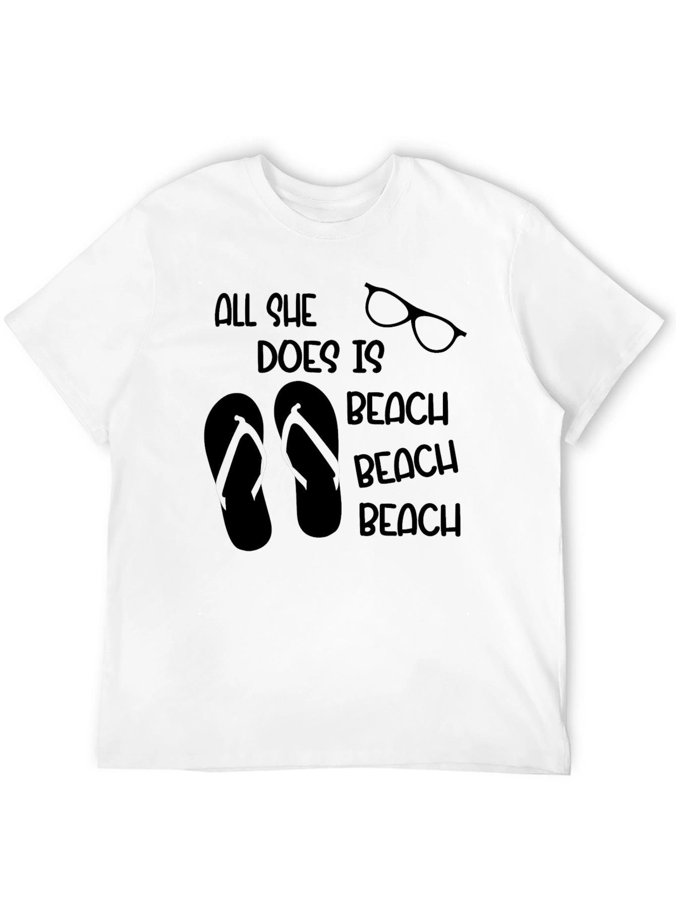 All She Does Is Beach T-Shirt