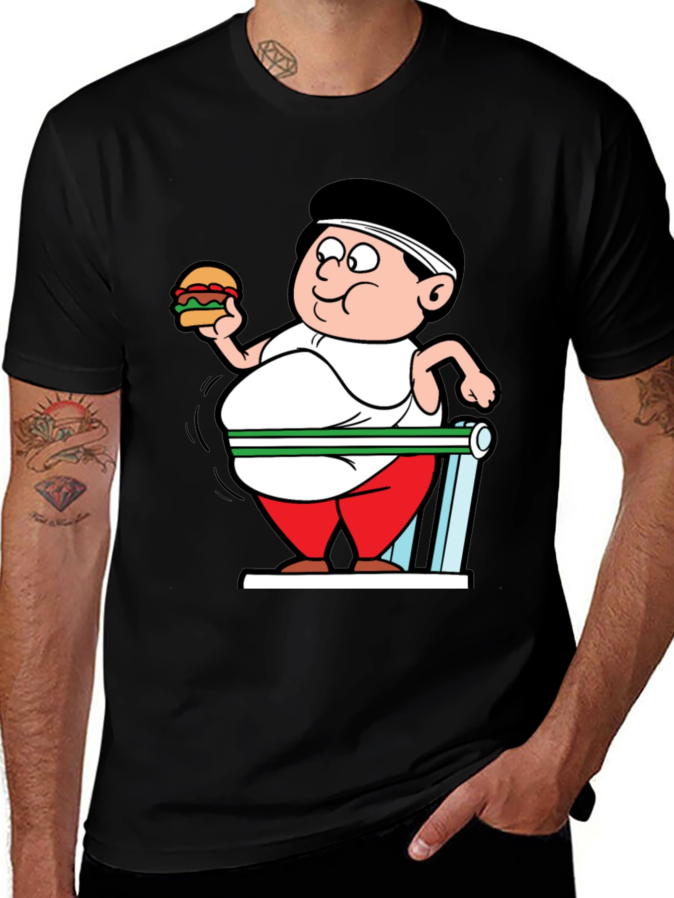 Funny Gym Cartoon T-Shirt