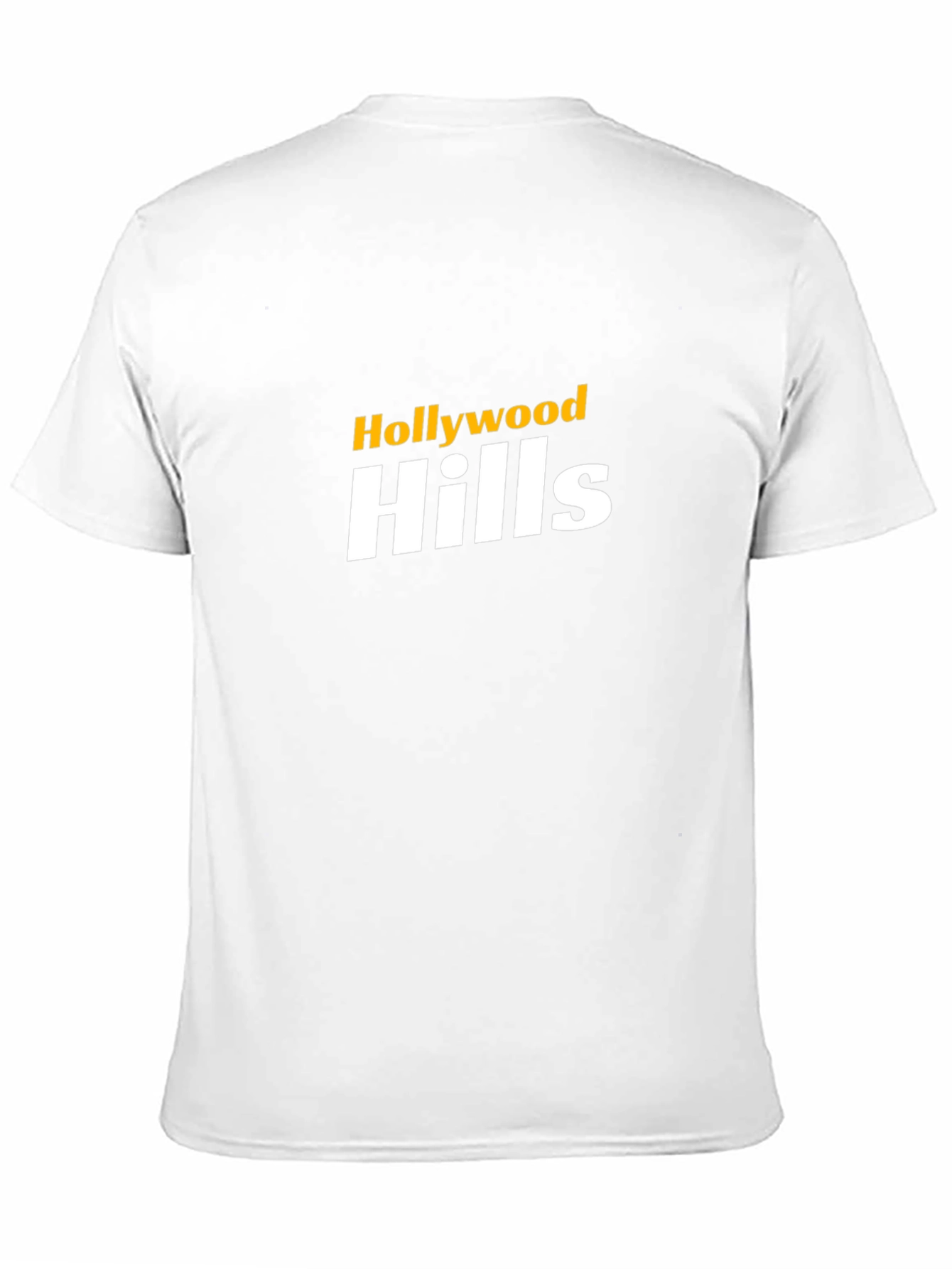 Hollywood Hills Graphic Tee - Black Cotton Blend T-Shirt