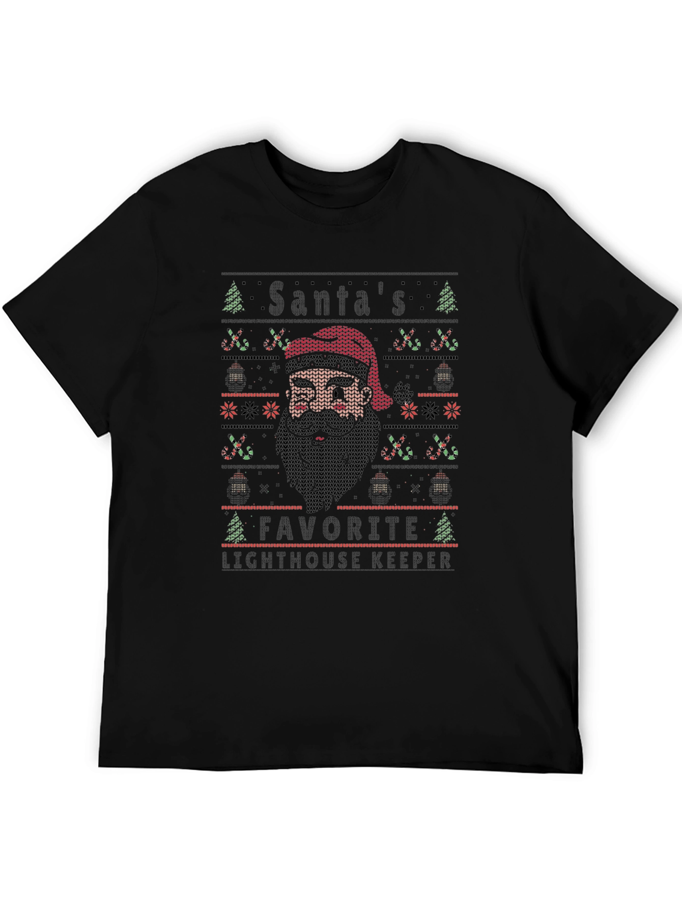 Santas Favorite Lighthouse Keeper Christmas T-Shirt