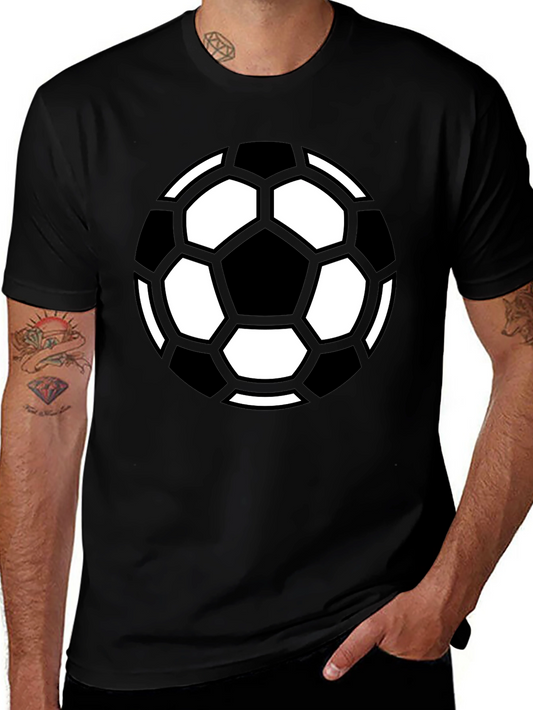Soccer Ball Graphic Tee - Black