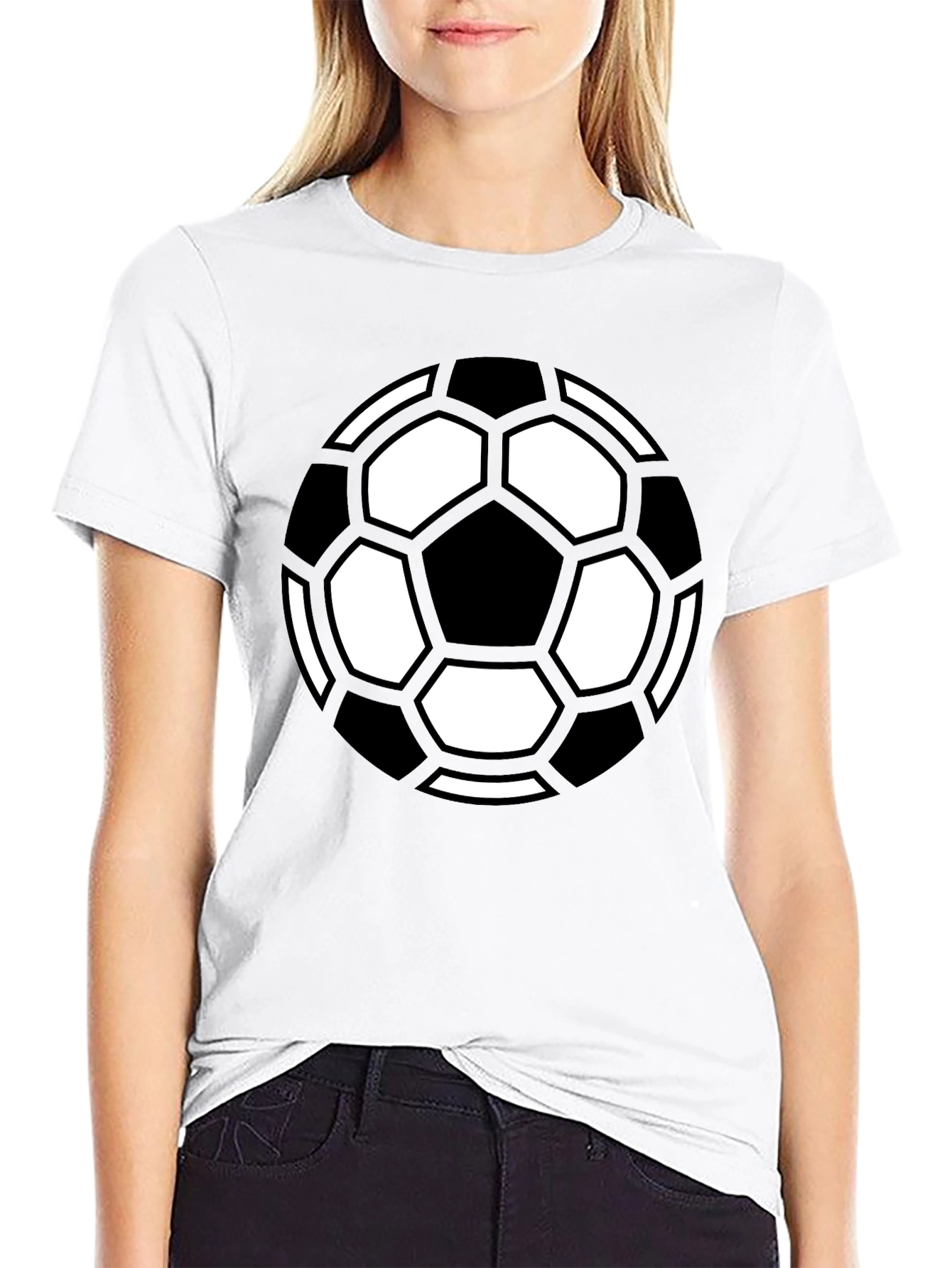 Soccer Ball Graphic Tee - Black