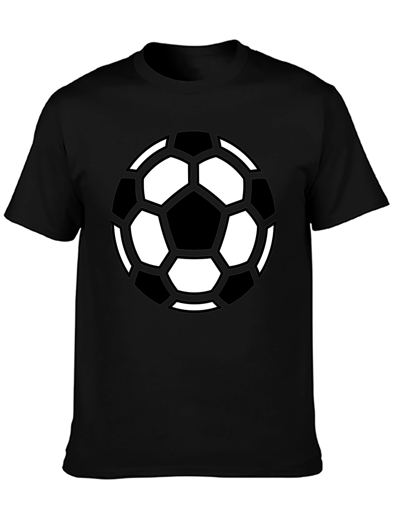 Soccer Ball Graphic Tee - Black