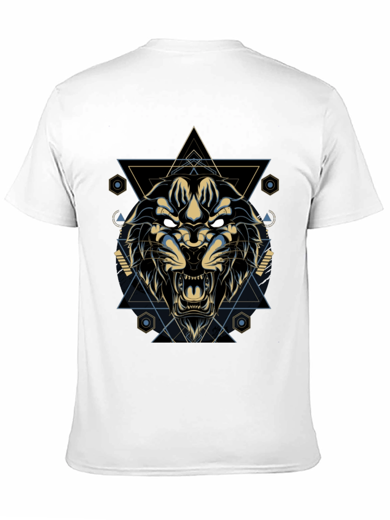 Geometric Lion Graphic Tee - Cool & Stylish