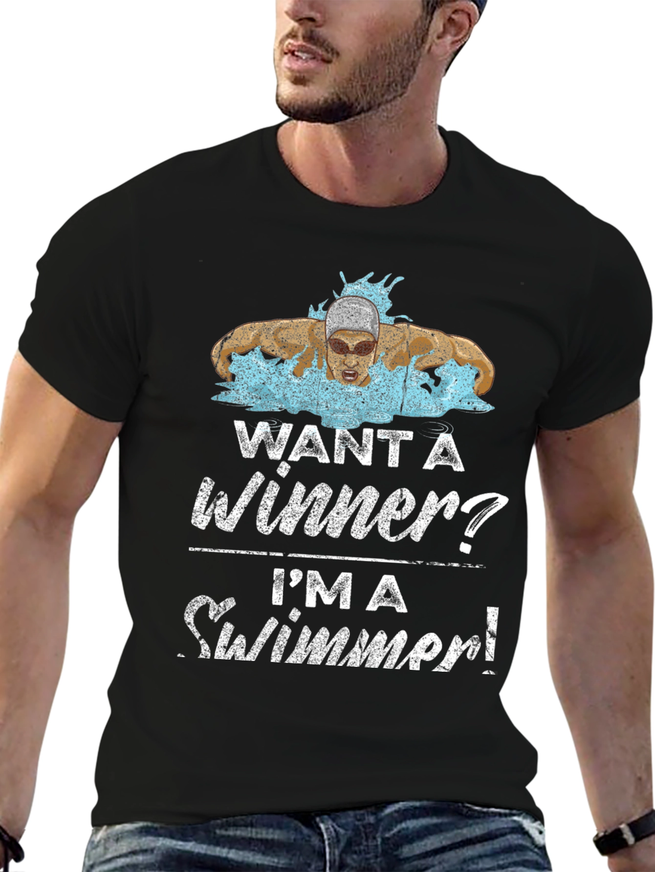 Want a Winner? Swimmer Graphic Tee