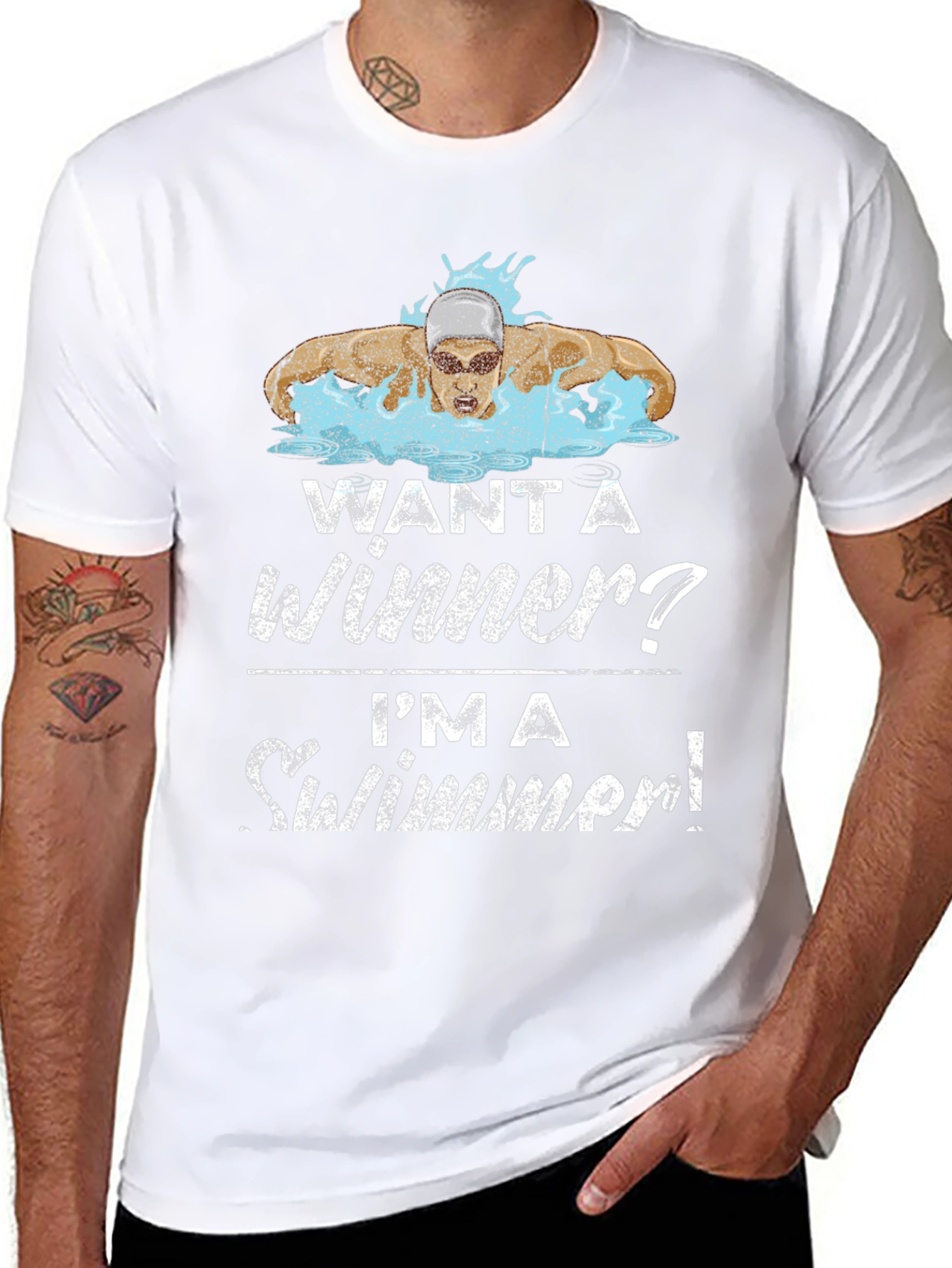 Want a Winner? Swimmer Graphic Tee