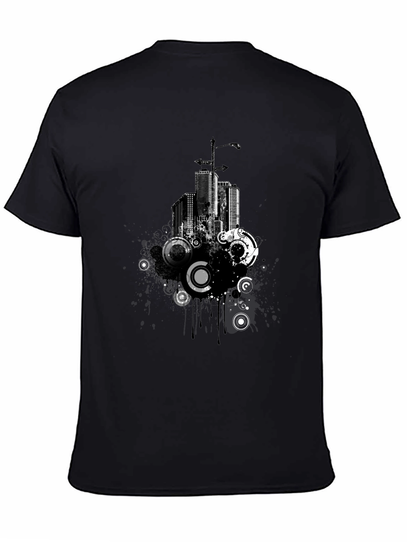 Urban Pulse Graphic Tee - Modern Cityscape Design