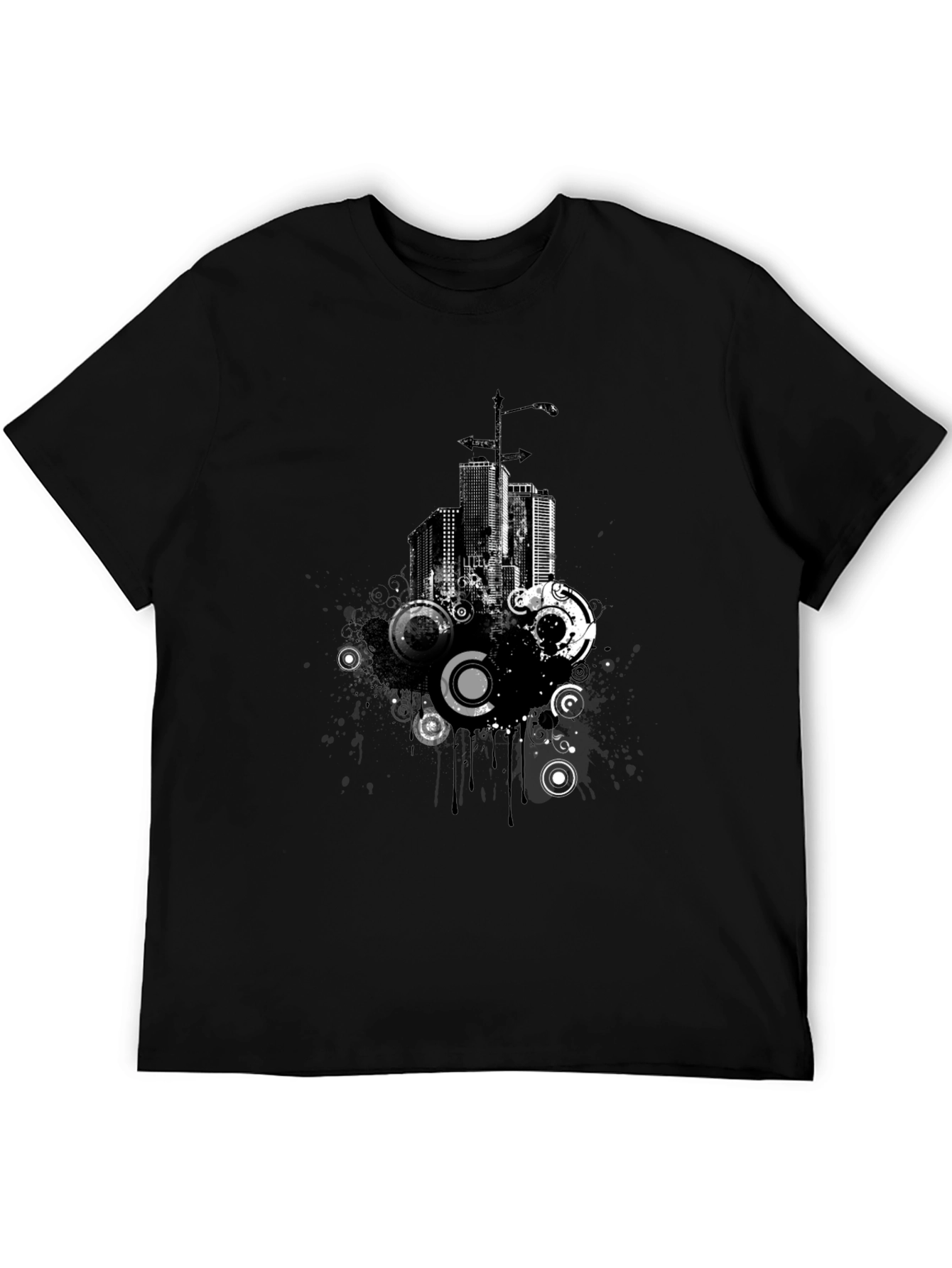 Urban Pulse Graphic Tee - Modern Cityscape Design