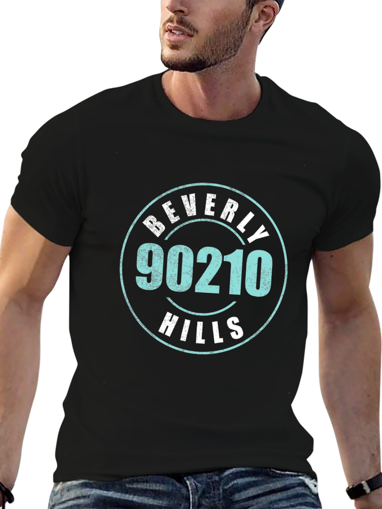 Beverly Hills 90210 Graphic T-Shirt - Classic Black Tee