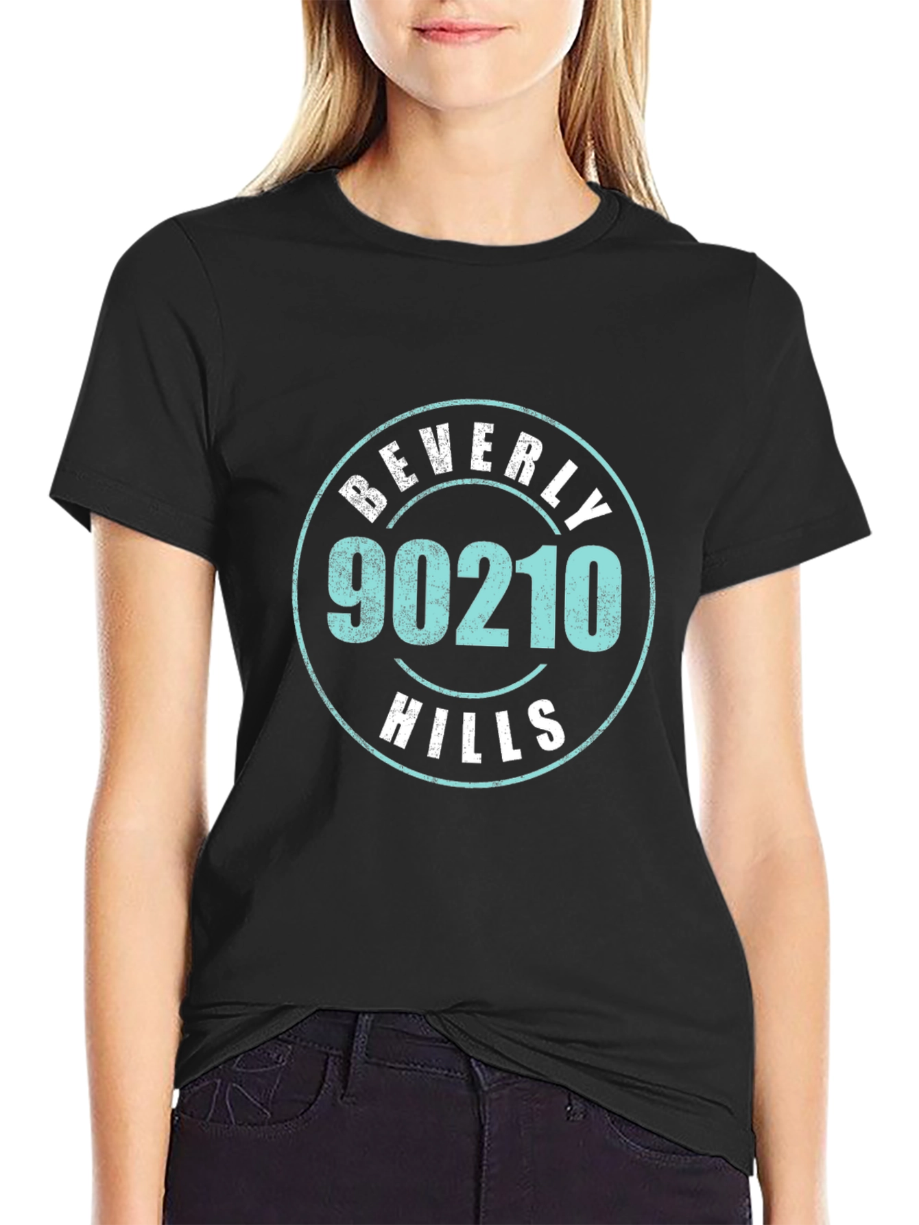 Beverly Hills 90210 Graphic T-Shirt - Classic Black Tee