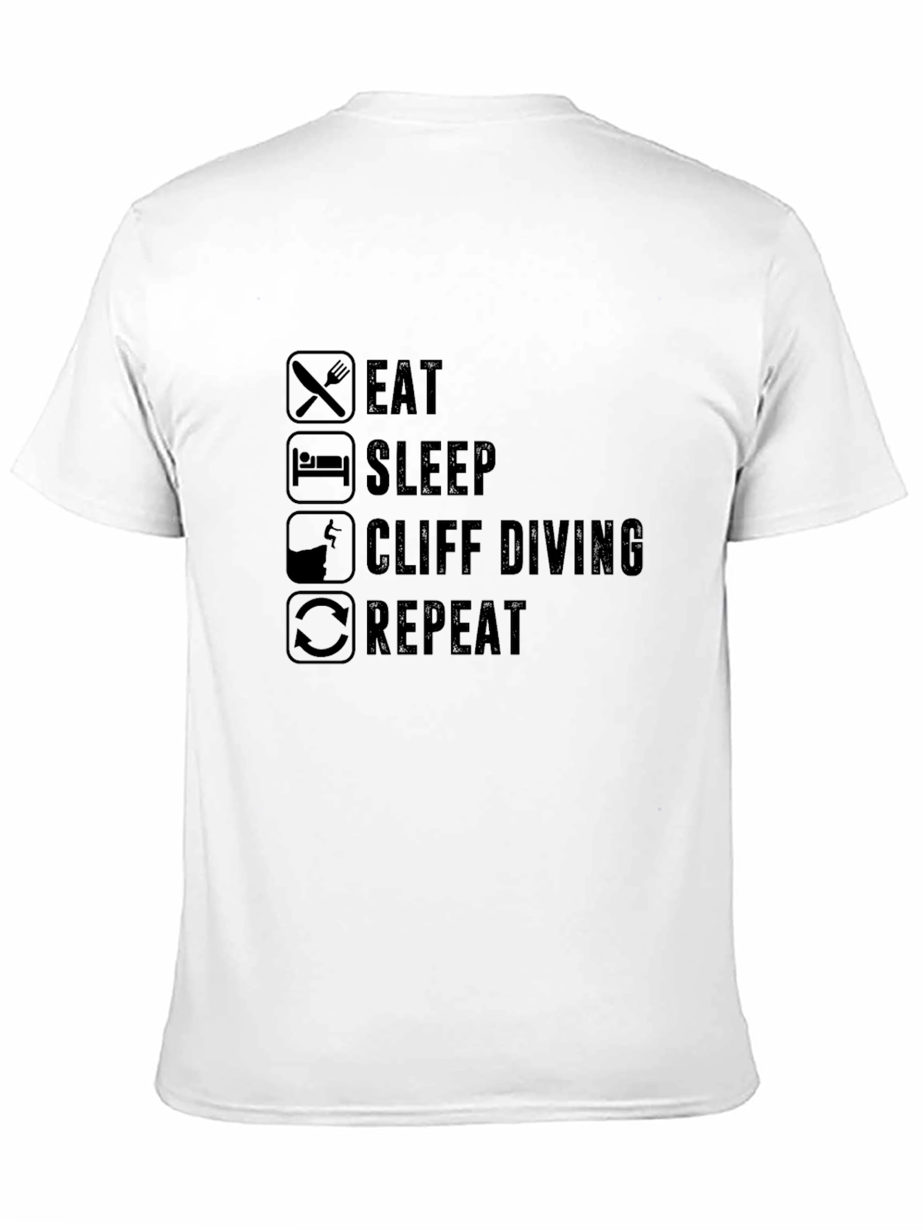 Eat Sleep Cliff Diving Repeat Graphic T-Shirt