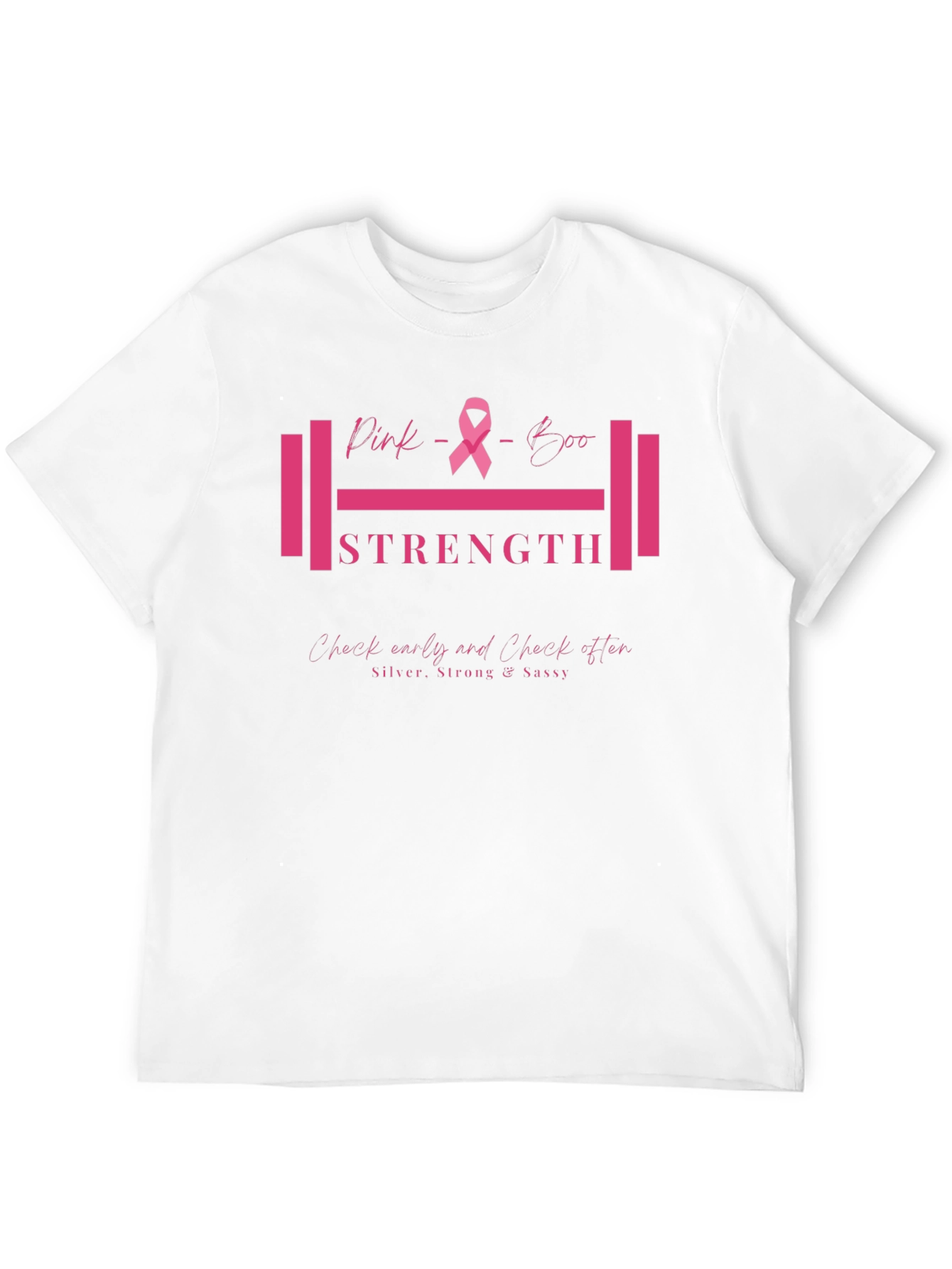 Pink Boo Strength Breast Cancer Awareness T-Shirt