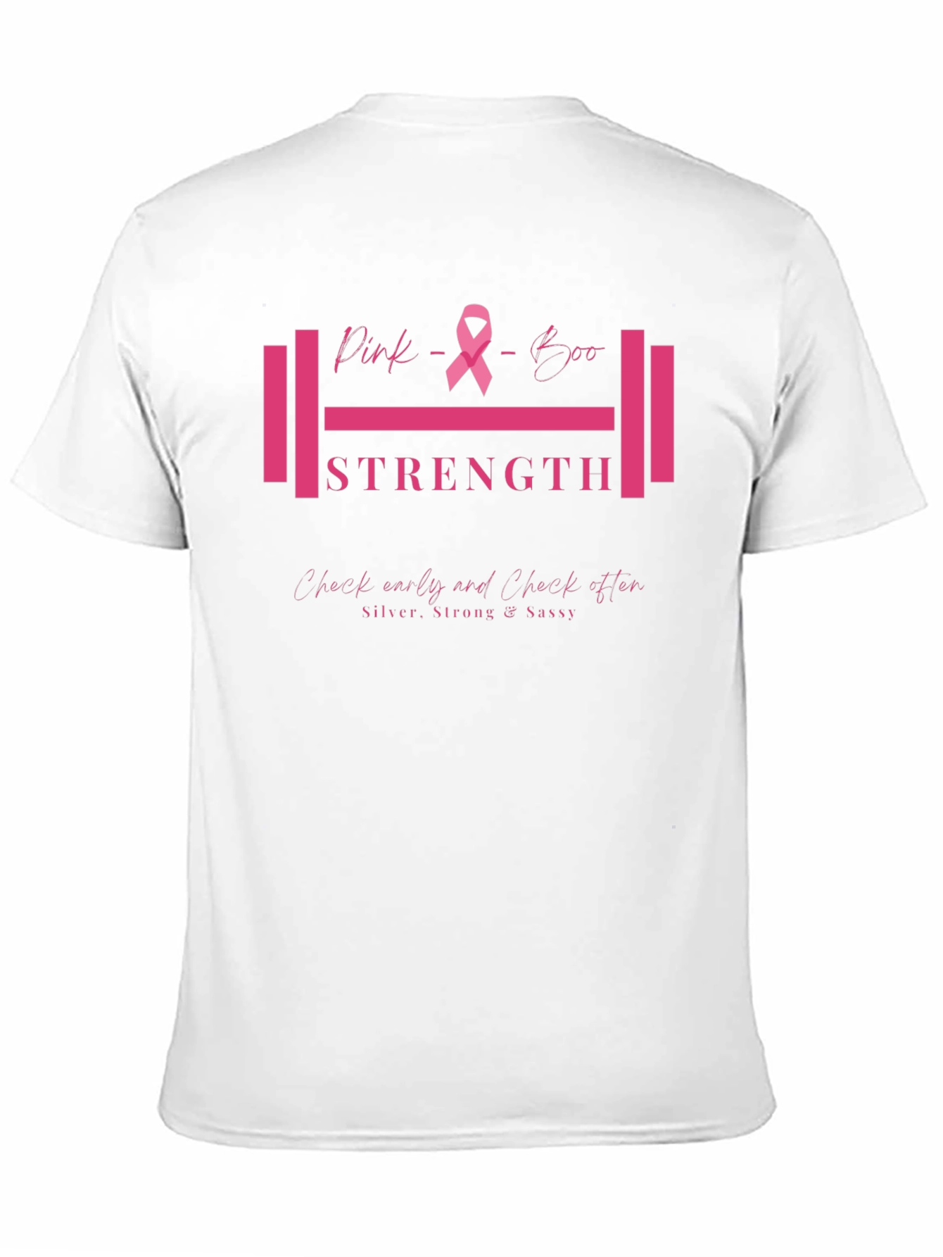 Pink Boo Strength Breast Cancer Awareness T-Shirt