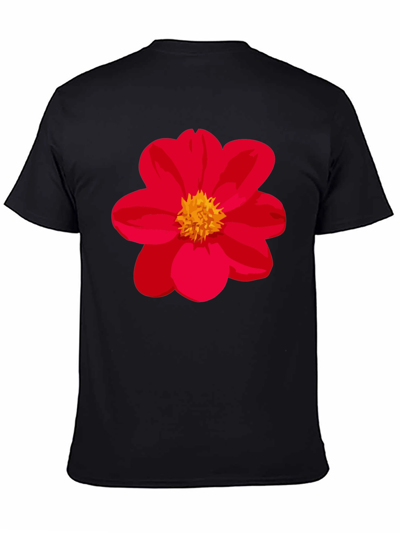 Floral Graphic Tee - Bold Red Flower Shirt