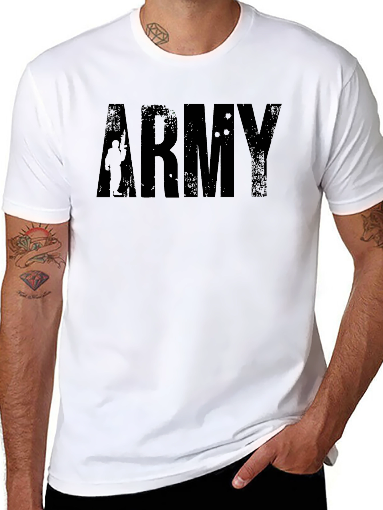 Army Graphic Print T-Shirt