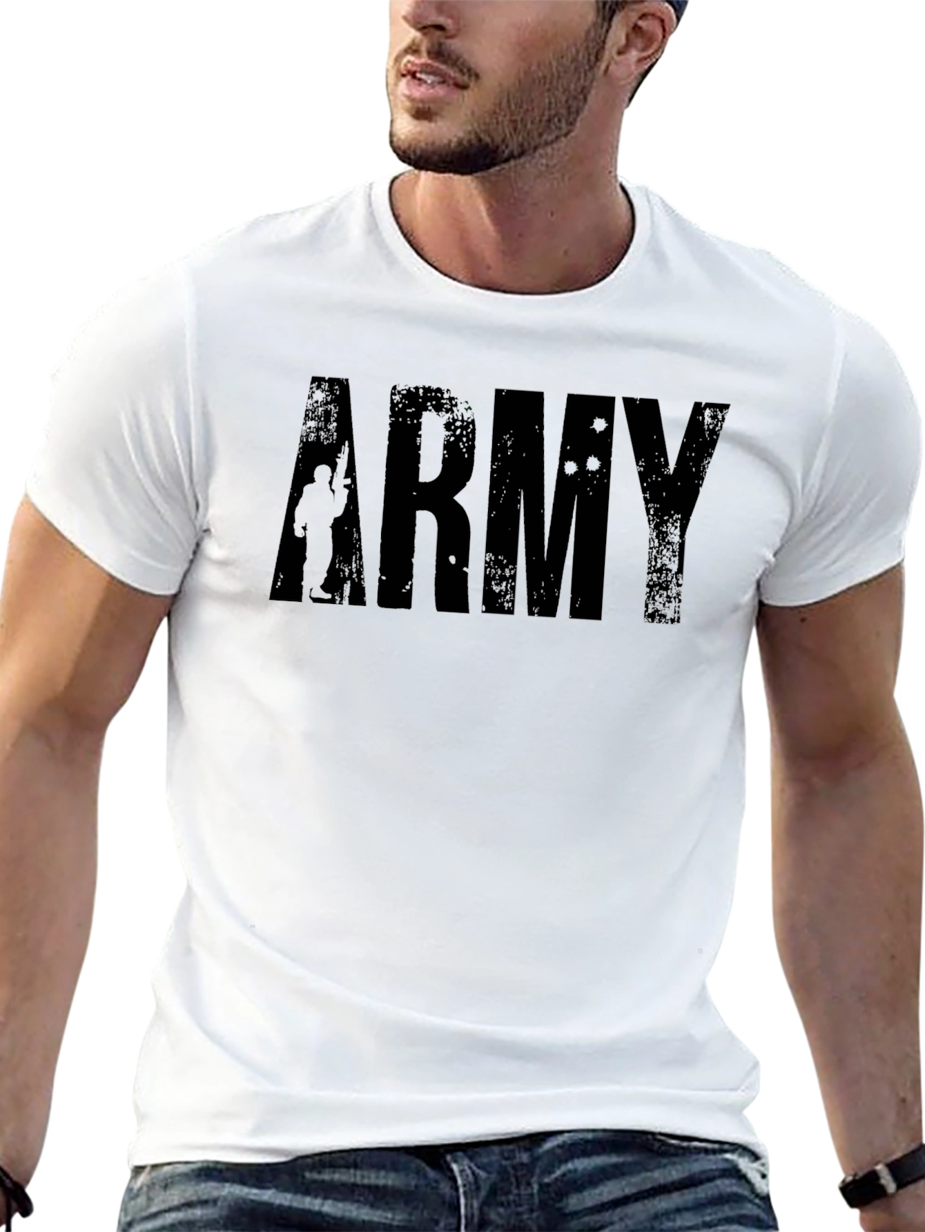 Army Graphic Print T-Shirt