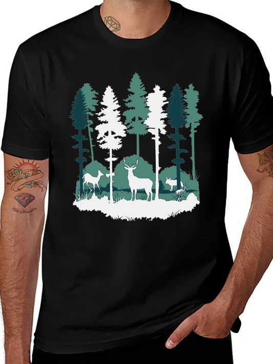 Nature Deer Forest Graphic Tee