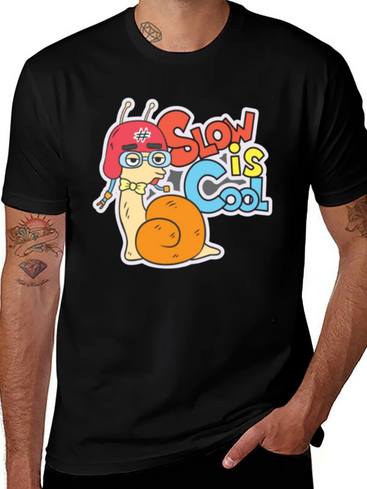 Funny Snail Slow is Cool Graphic T-Shirt