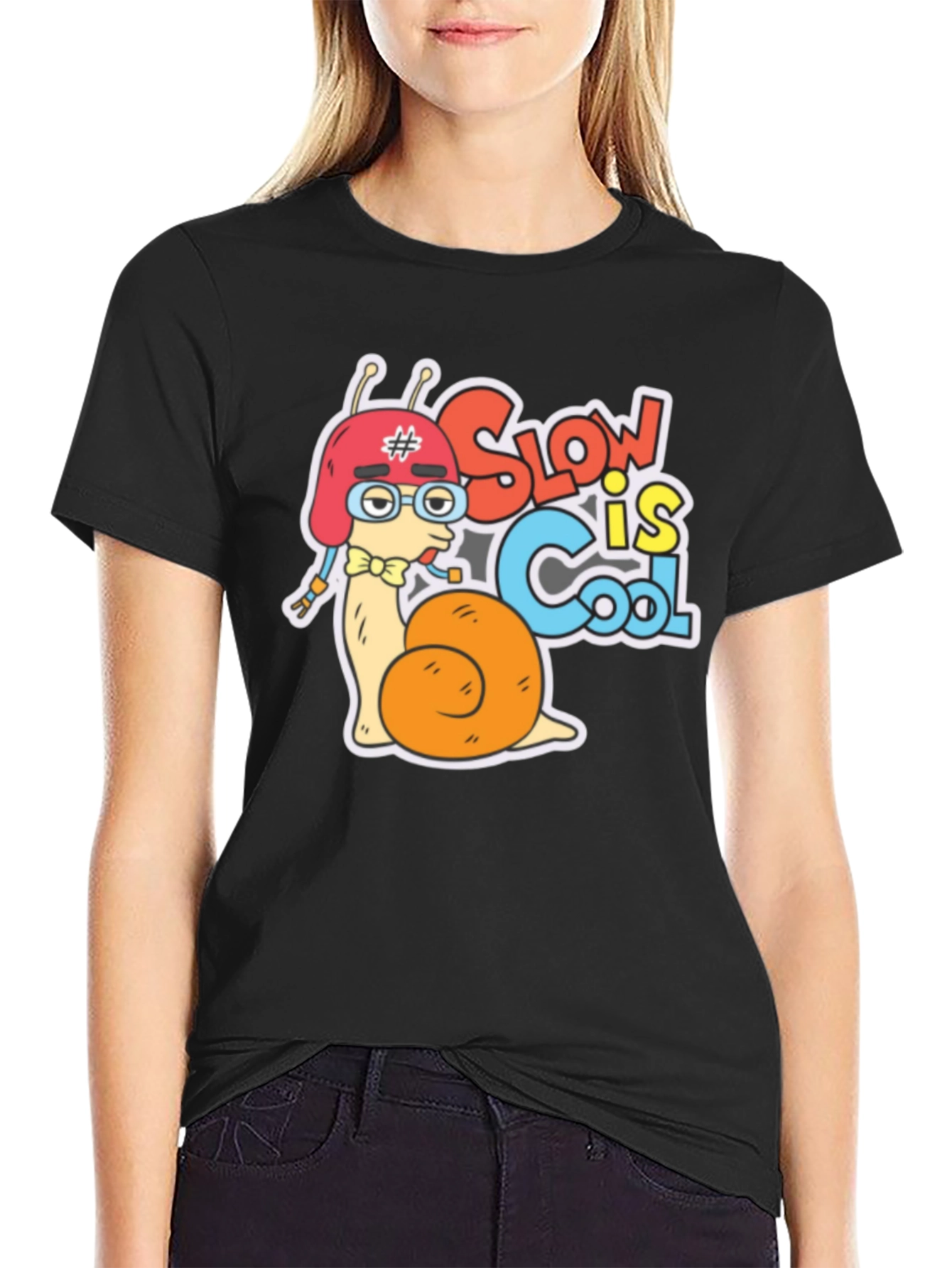 Funny Snail Slow is Cool Graphic T-Shirt