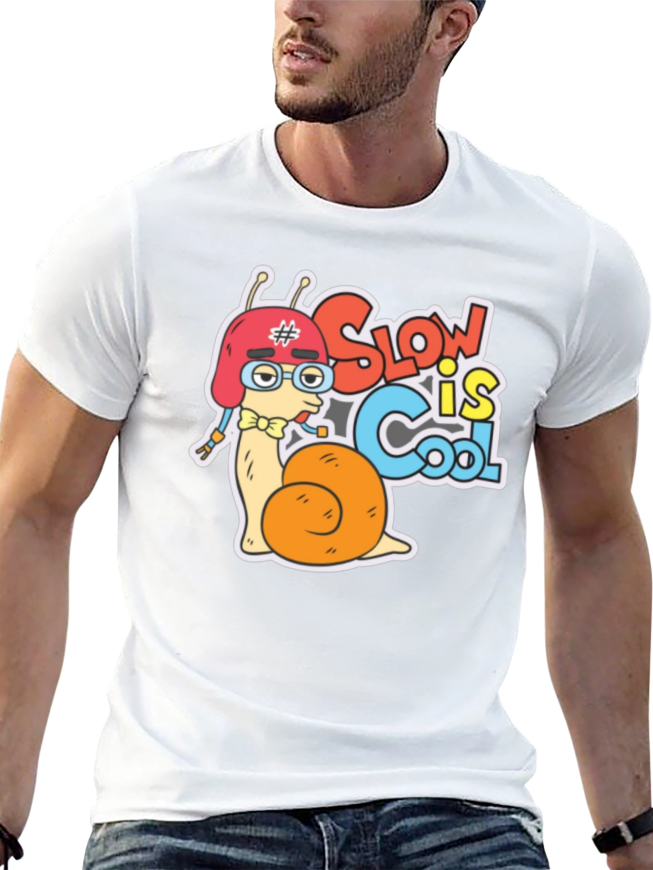 Funny Snail Slow is Cool Graphic T-Shirt