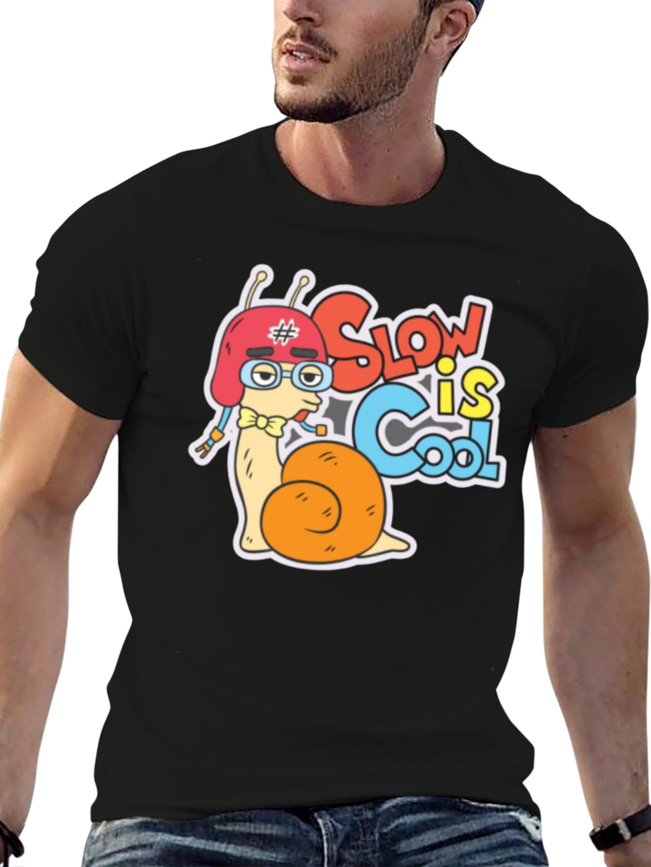 Funny Snail Slow is Cool Graphic T-Shirt