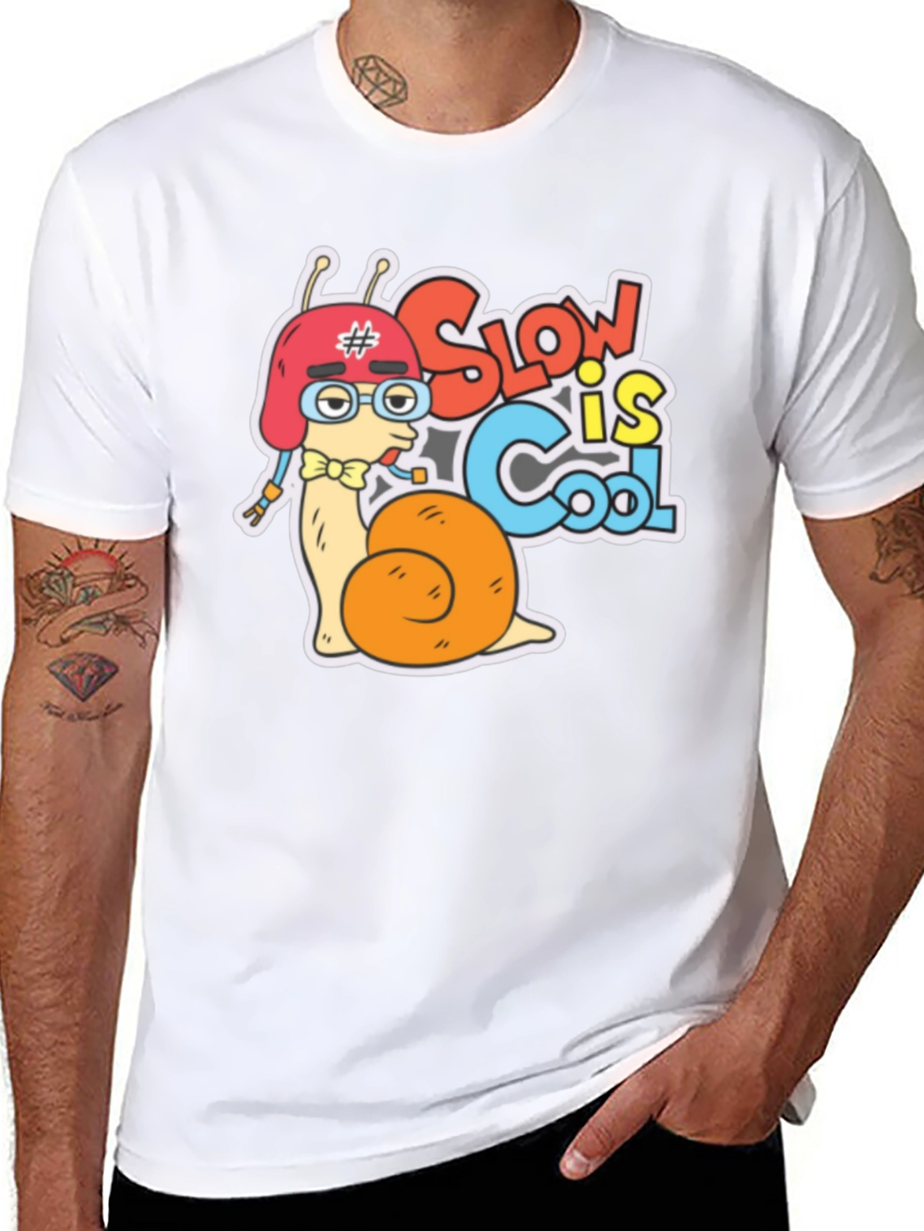 Funny Snail Slow is Cool Graphic T-Shirt
