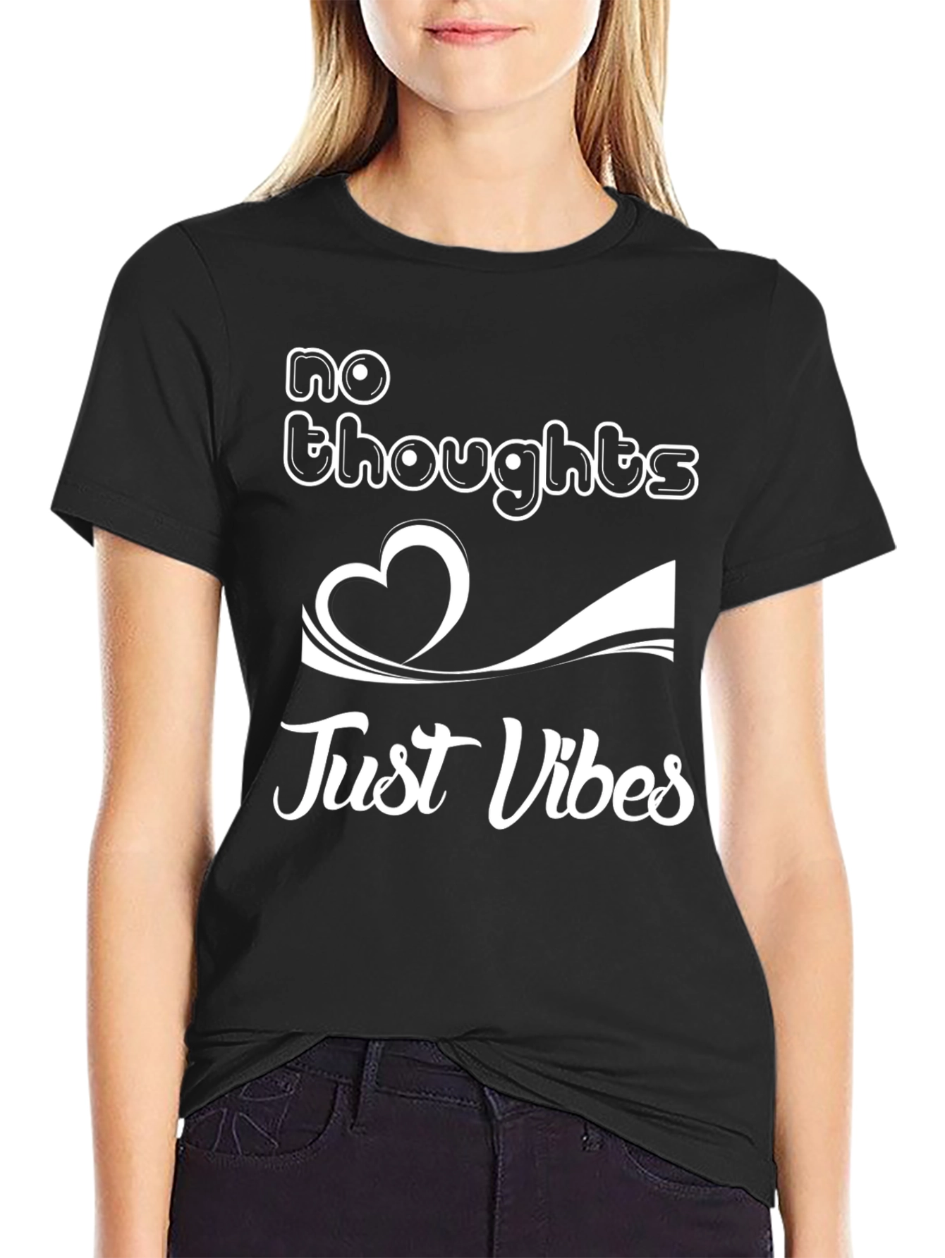 No Thoughts Just Vibes Graphic Tee - Unisex