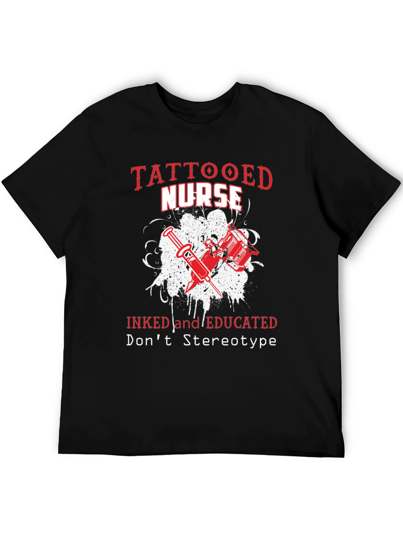 Tattooed Nurse Graphic Tee - Inked & Educated T-Shirt