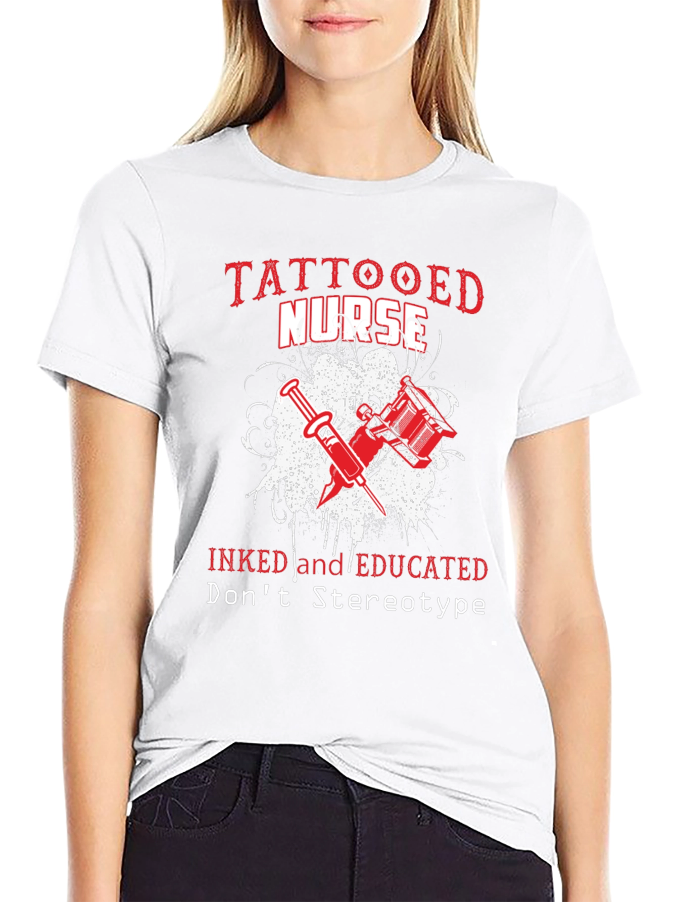 Tattooed Nurse Graphic Tee - Inked & Educated T-Shirt