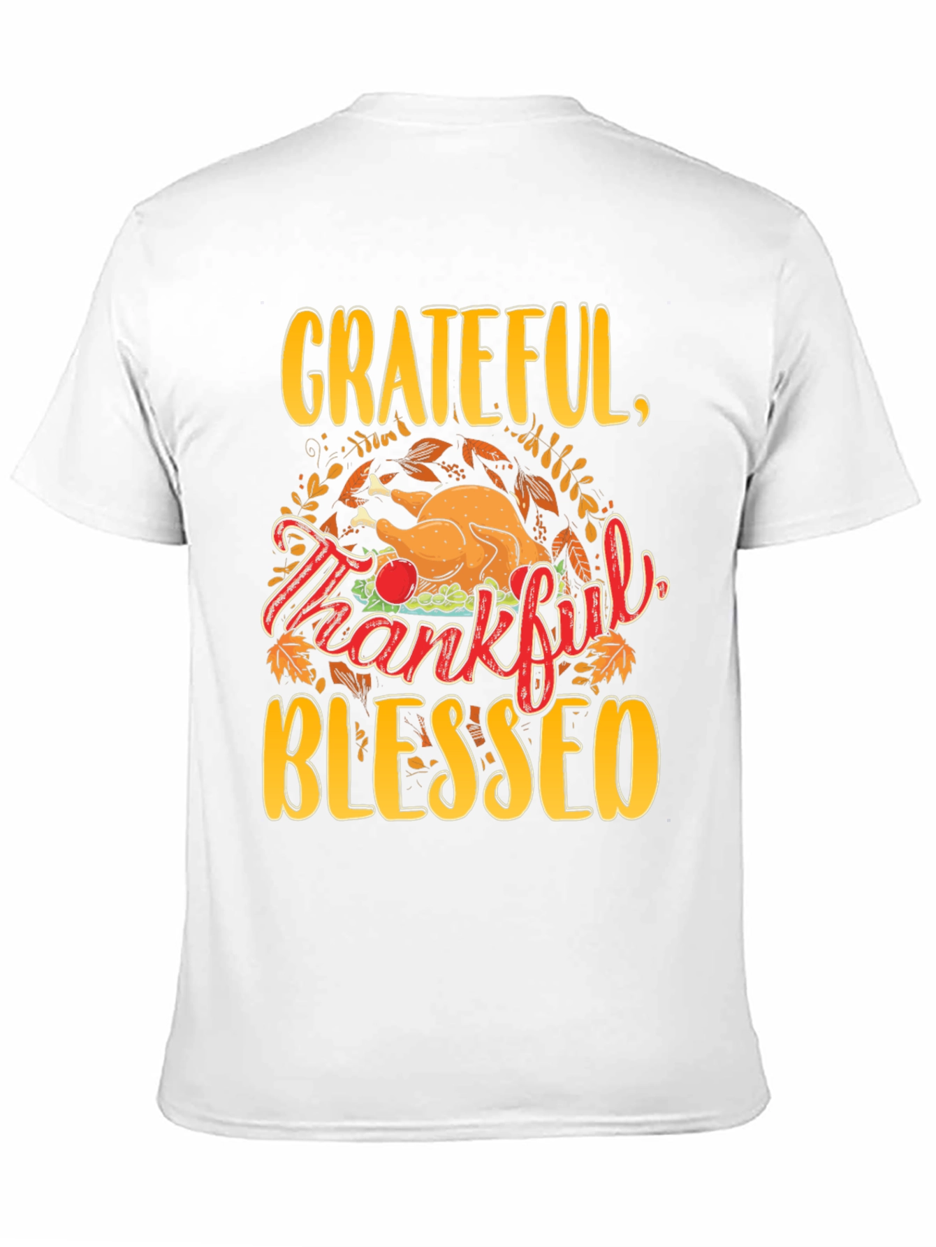 Grateful Thankful Blessed Thanksgiving T-Shirt