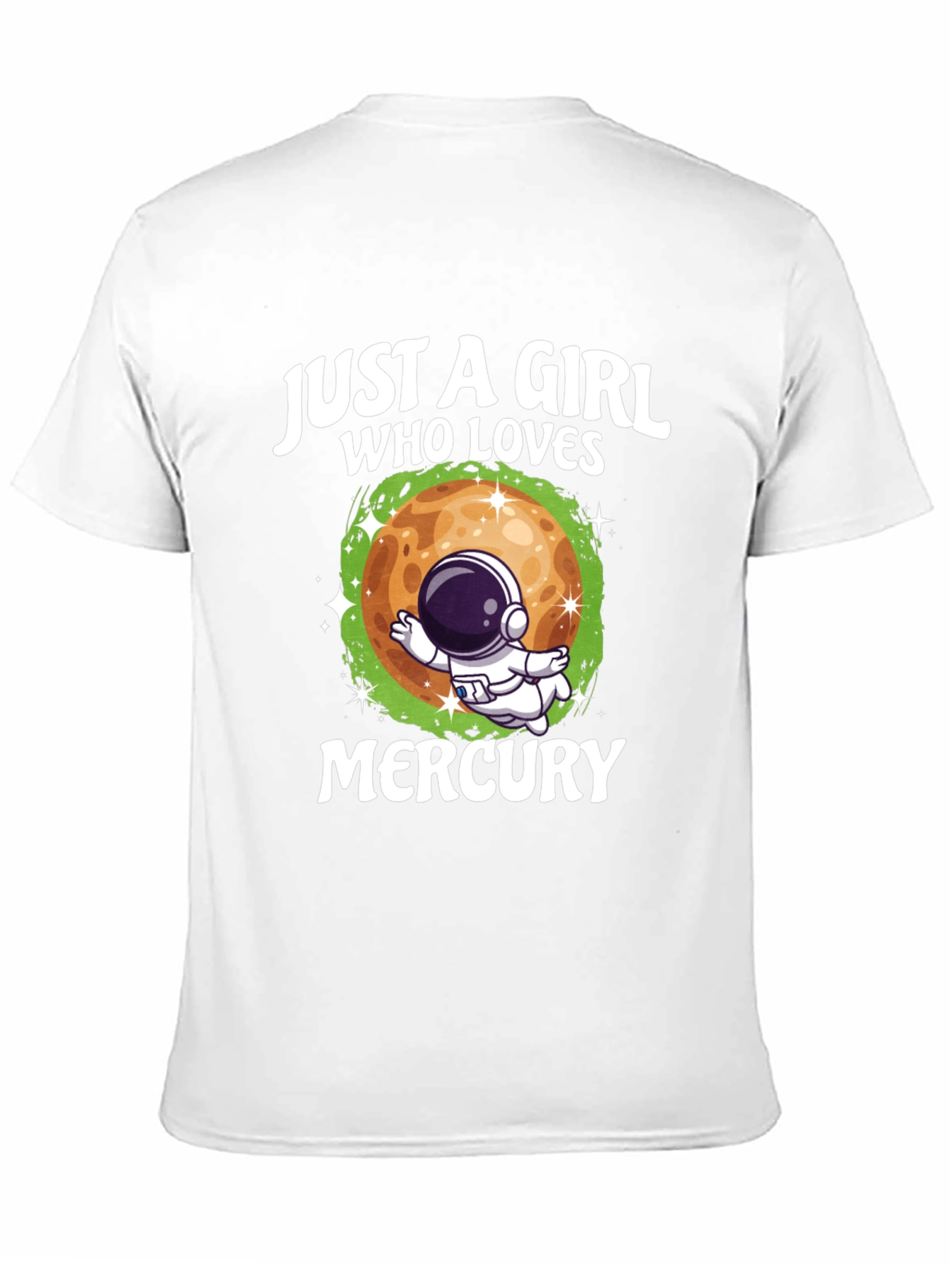 Just a Girl Who Loves Mercury Black T-Shirt