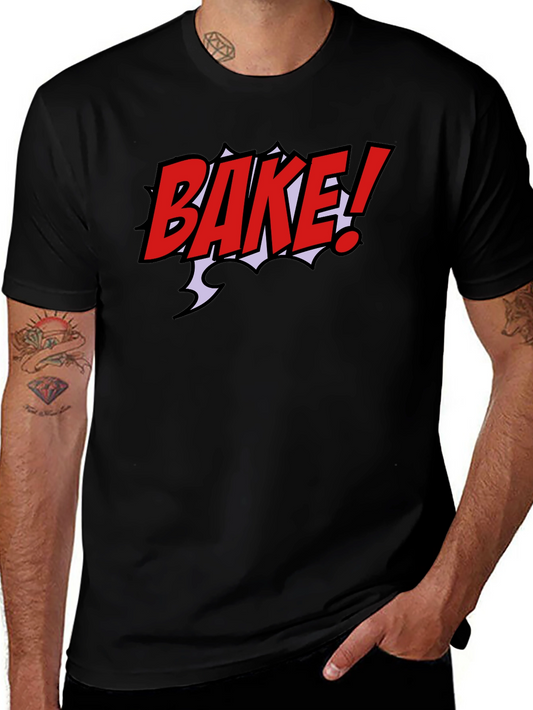 Bake! Graphic Tee - Black Short Sleeve T-Shirt