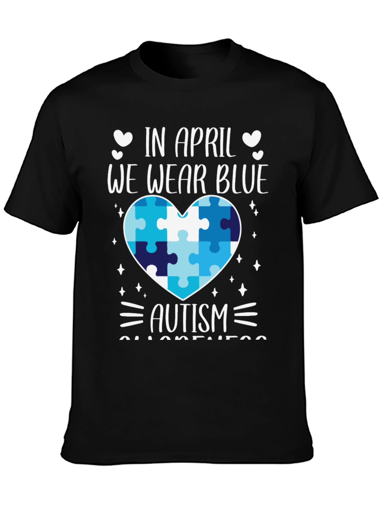 Autism Awareness T-Shirt - We Wear Blue in April