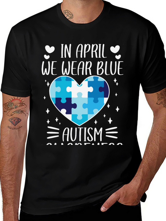 Autism Awareness T-Shirt - We Wear Blue in April