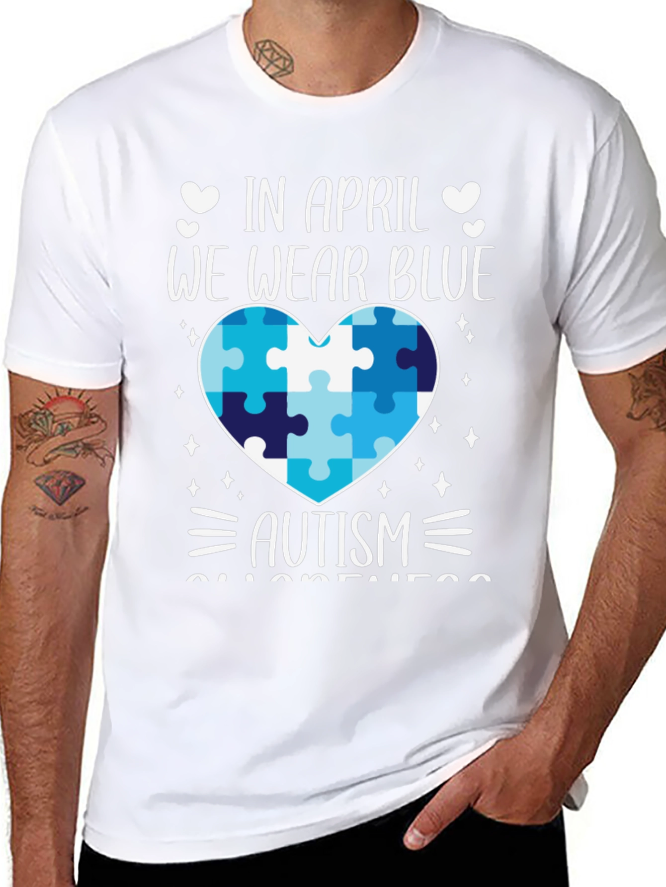 Autism Awareness T-Shirt - We Wear Blue in April