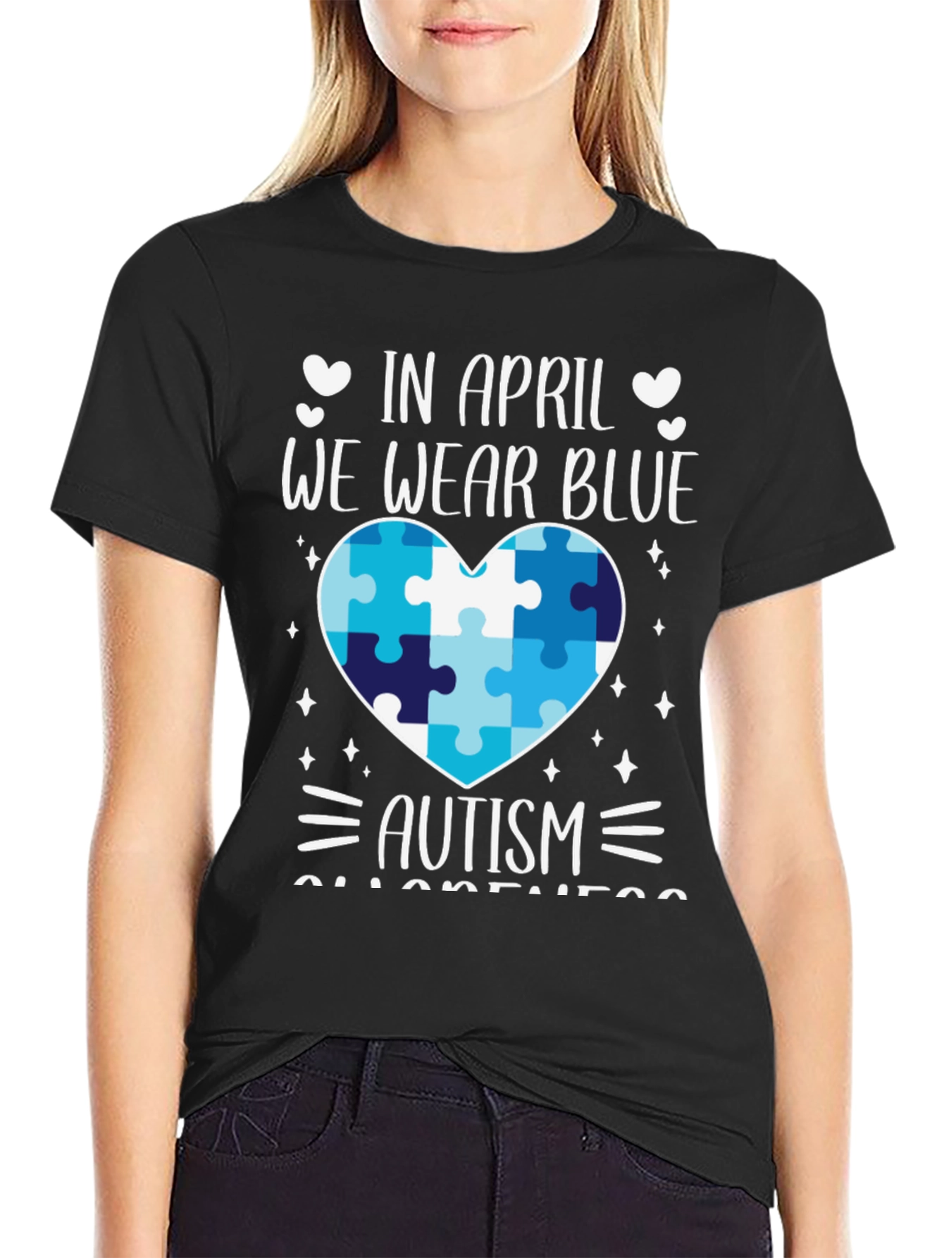 Autism Awareness T-Shirt - We Wear Blue in April
