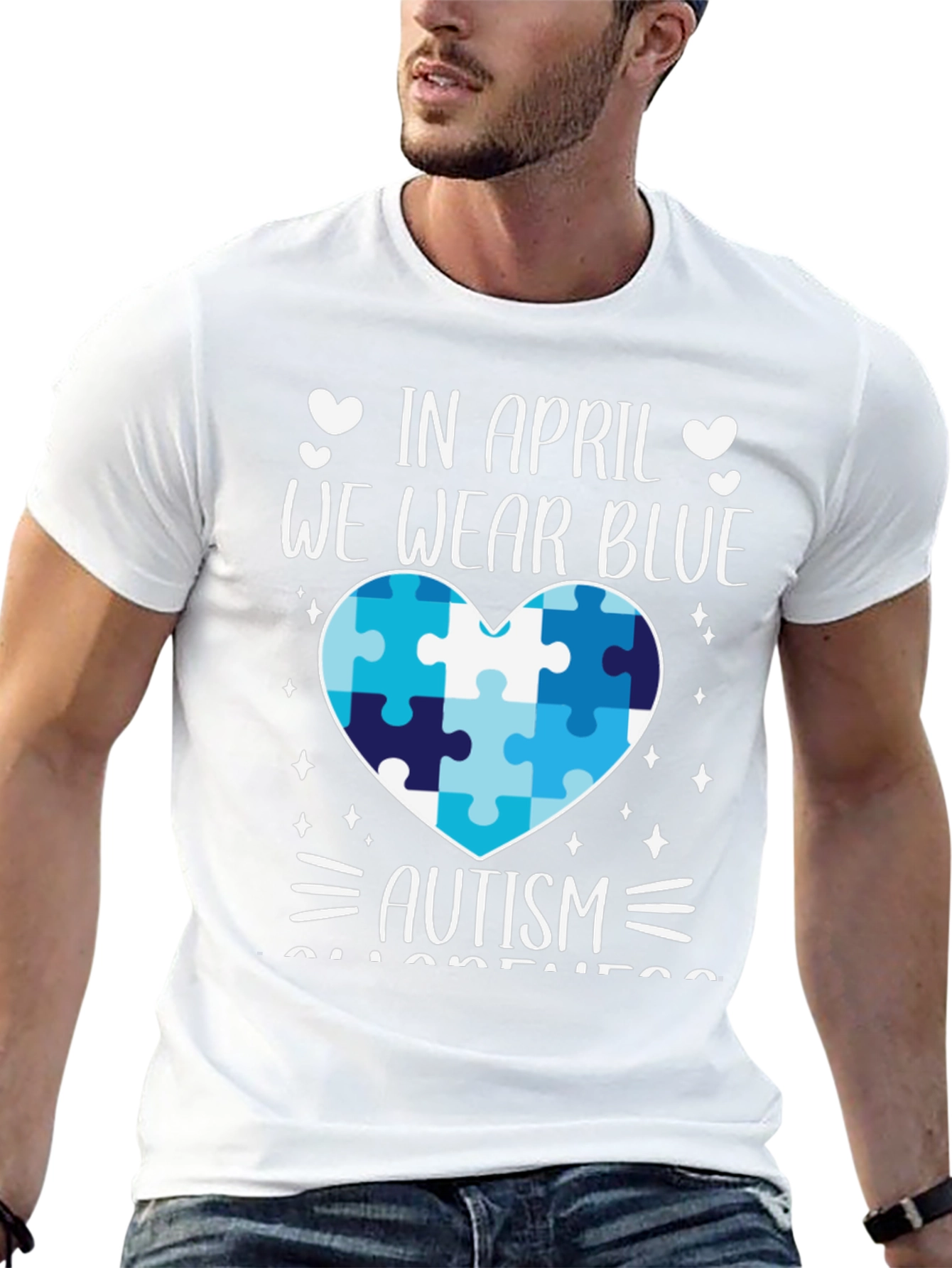 Autism Awareness T-Shirt - We Wear Blue in April