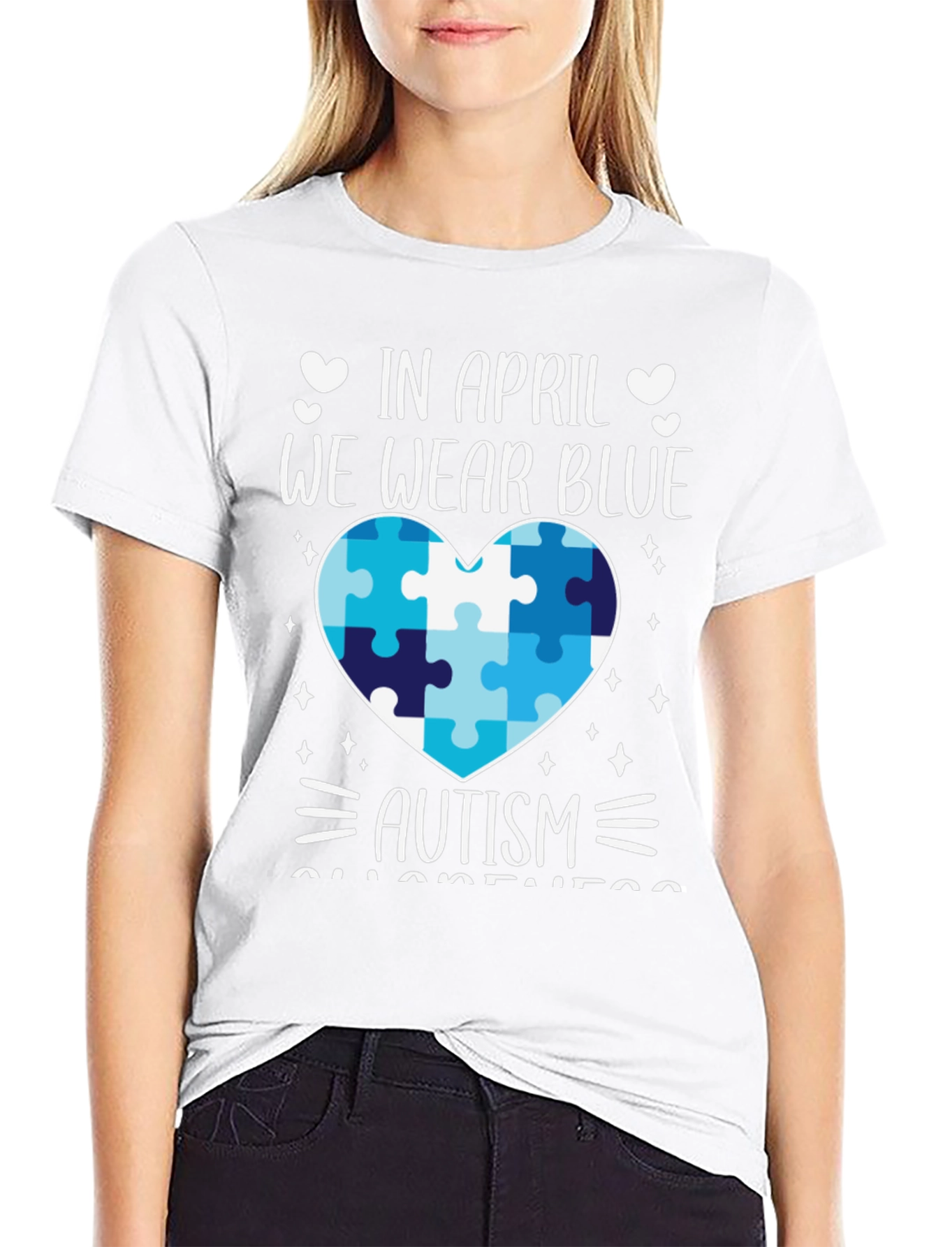 Autism Awareness T-Shirt - We Wear Blue in April