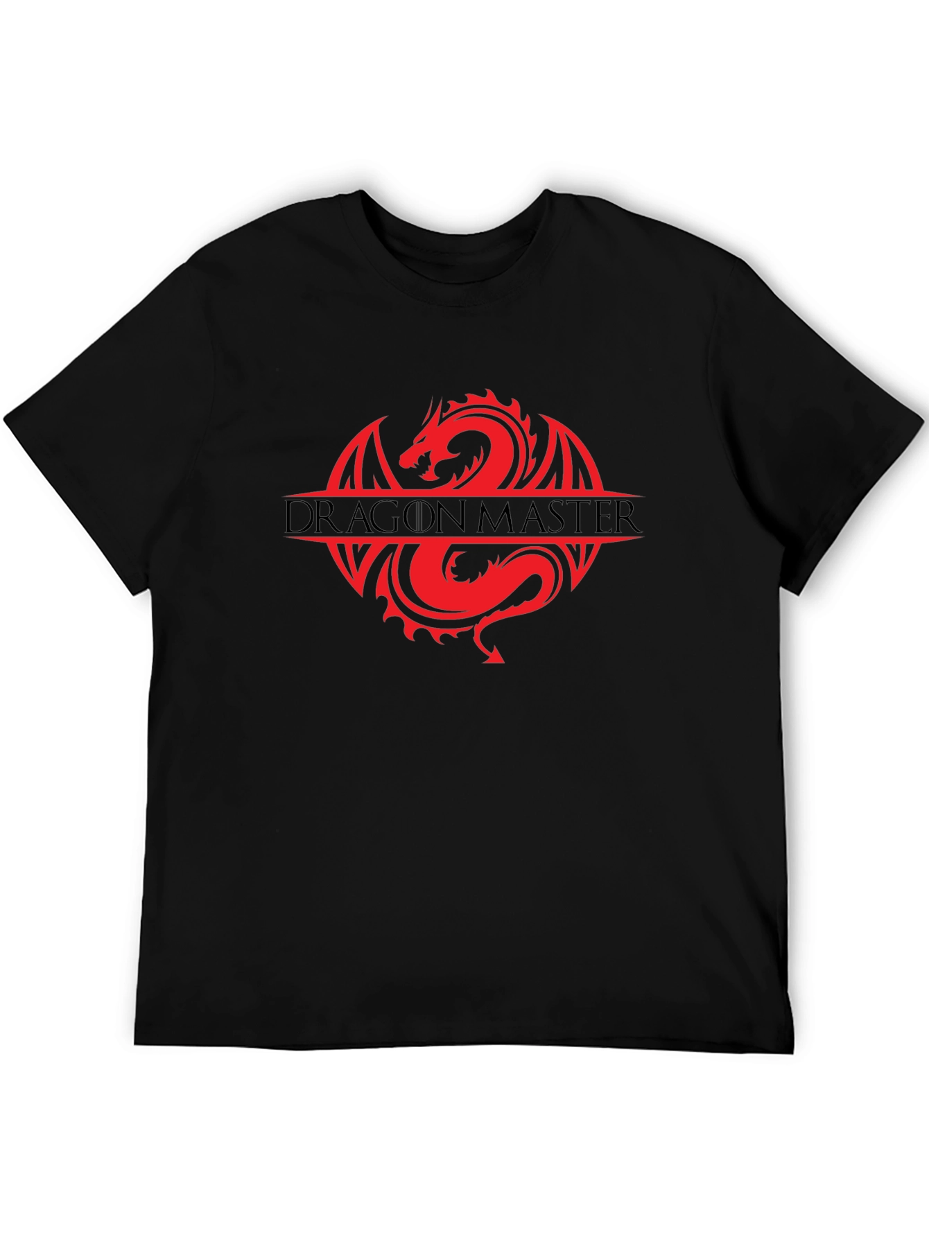 Dragon Master Graphic Tee - Black Cotton T-Shirt