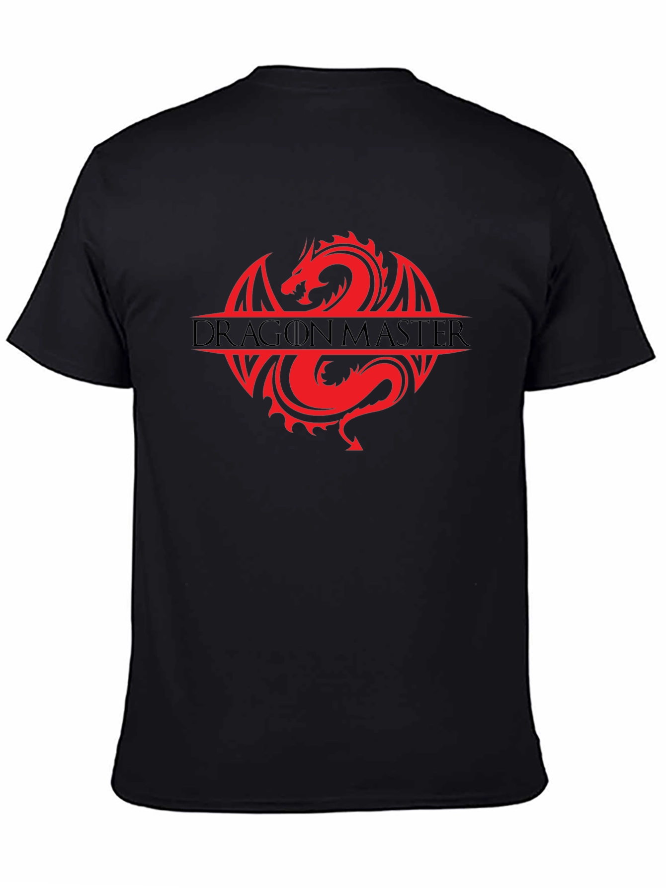 Dragon Master Graphic Tee - Black Cotton T-Shirt