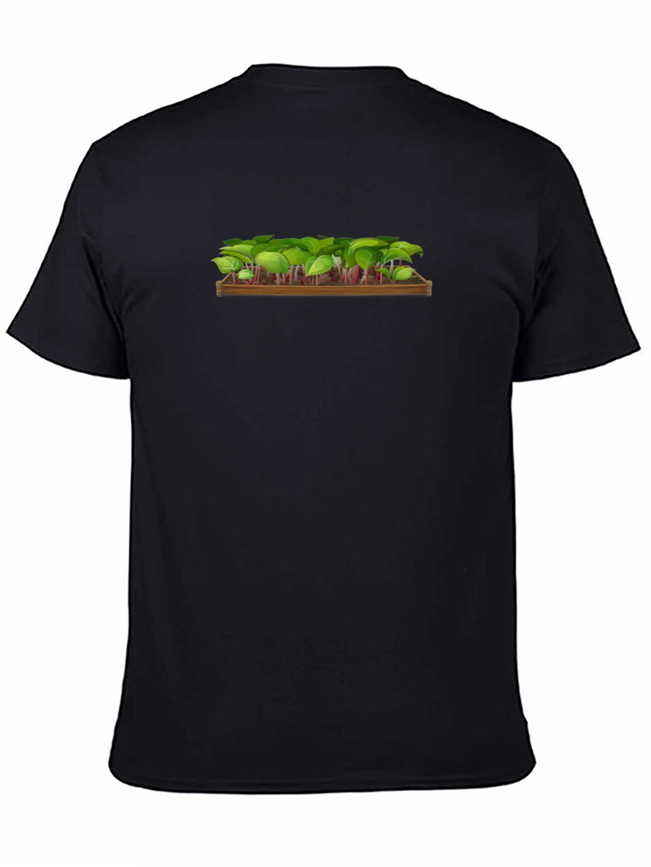 Radish Sprout Black T-Shirt - Fresh Produce Style