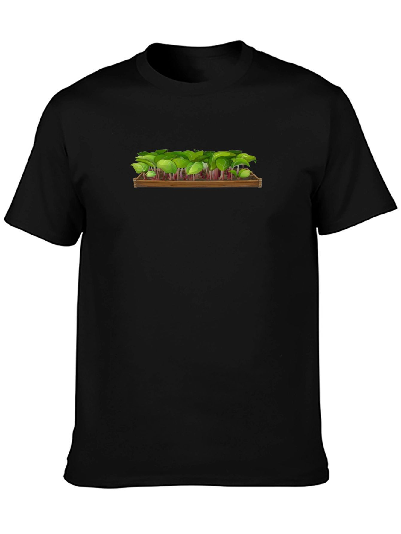 Radish Sprout Black T-Shirt - Fresh Produce Style